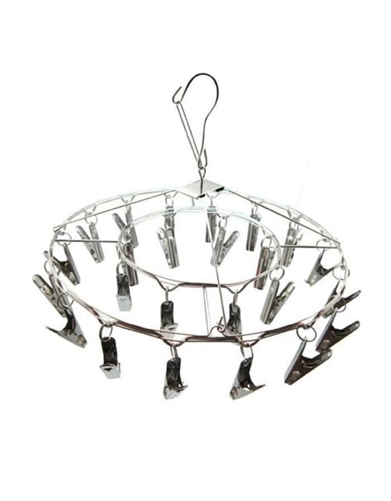 24 Clip Hanging Metal Drying Rack