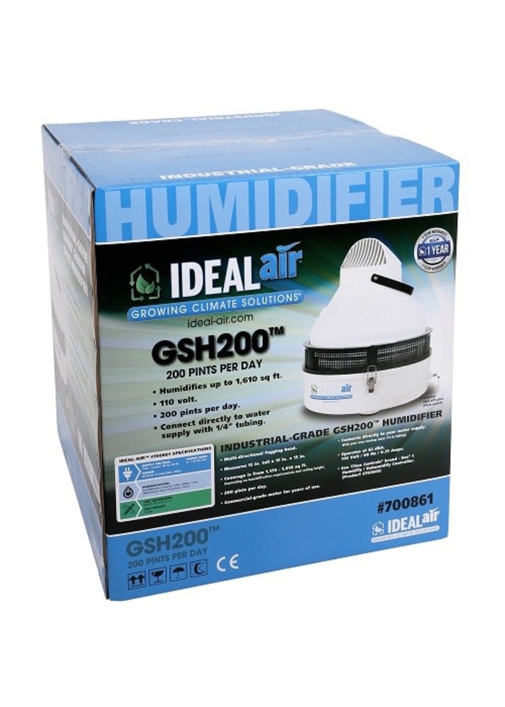 Ideal Air Ideal-Air Industrial Grade Humidifier - 200 Pints