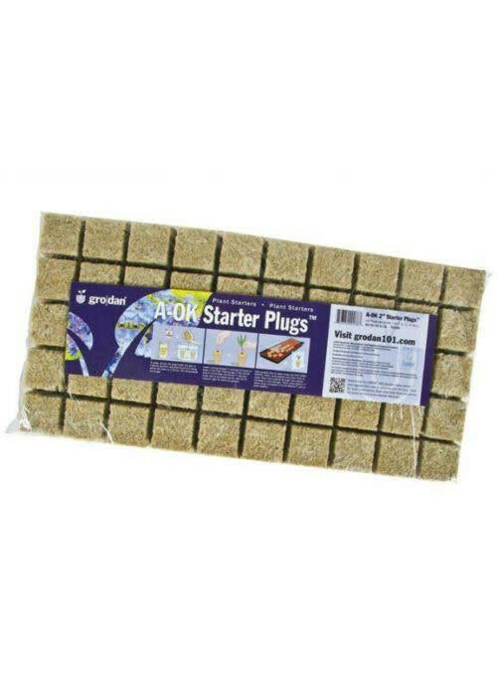 Grodan Grodan A-OK 2" Starter Plug Sheet of 50