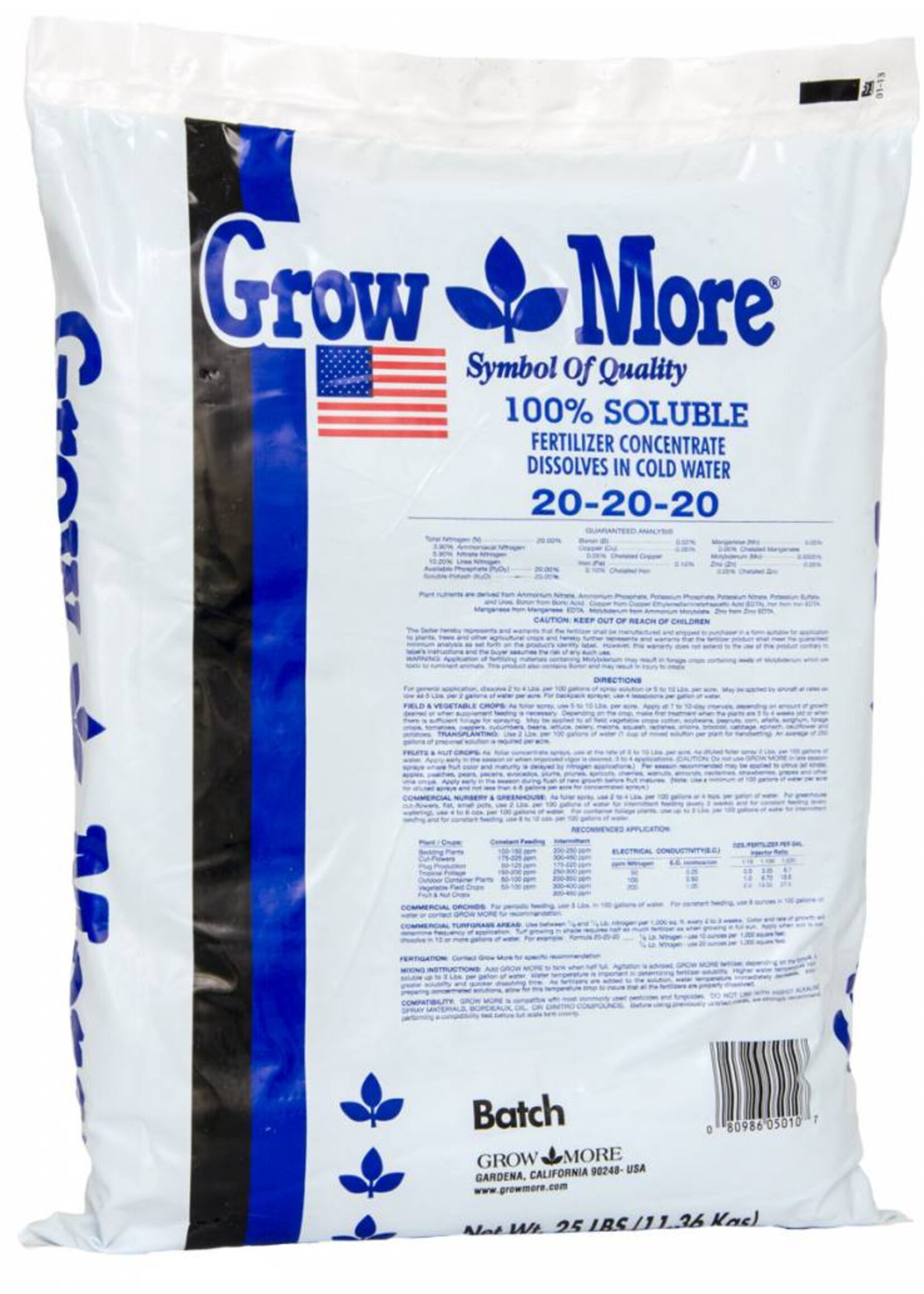 Grow More Grow More Water Soluble 20-20-20 25lb