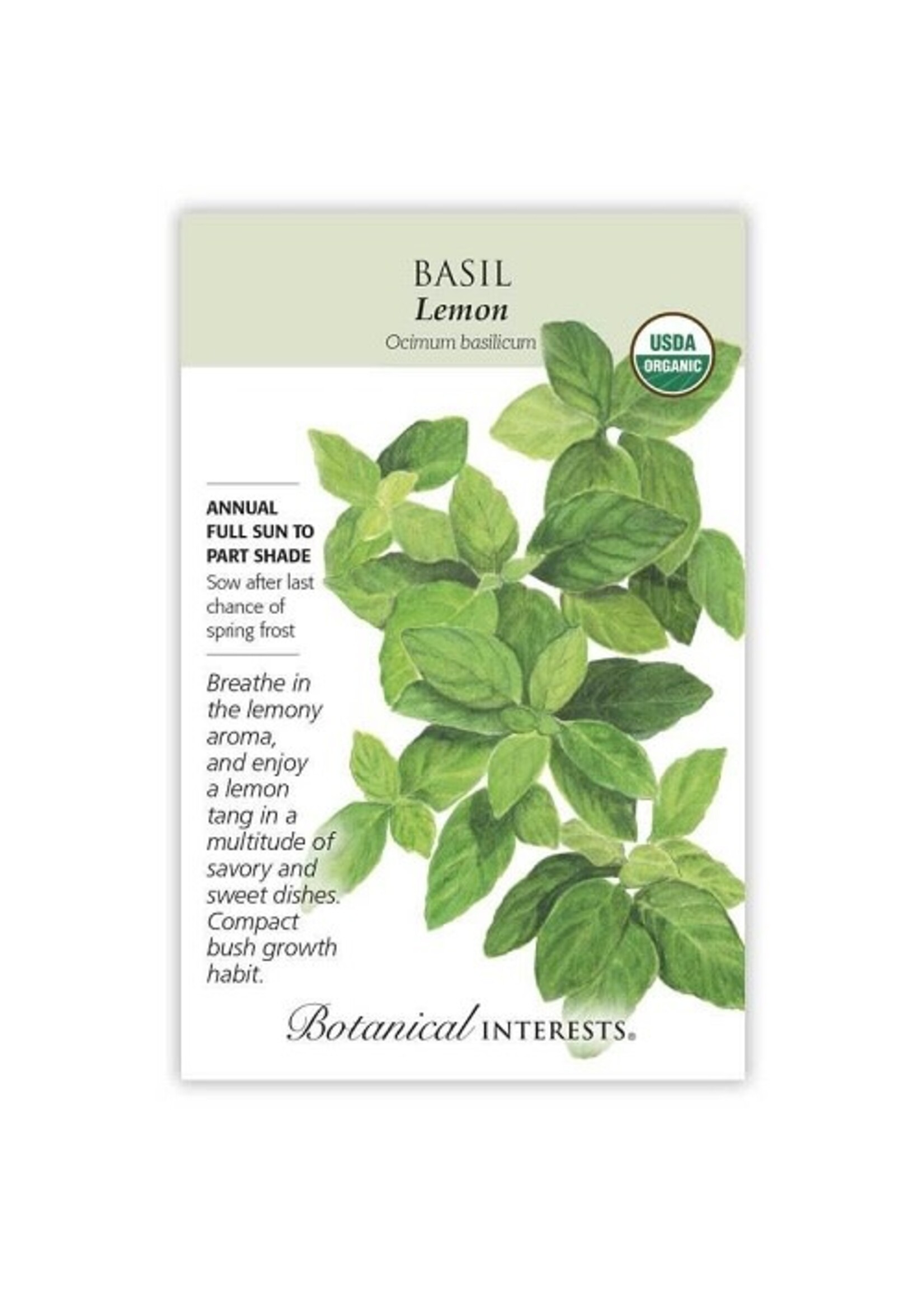 Botanical Interests Basil Lemon Organic