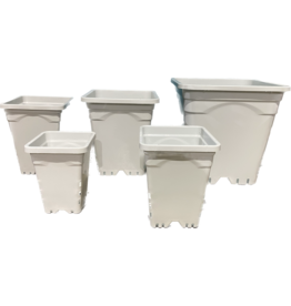 Hydrofarm Activa Aqua Premium White Square Pot