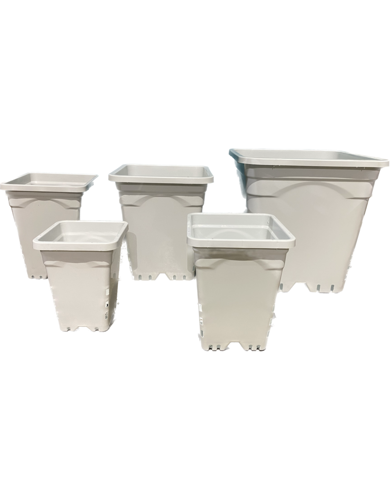 Hydrofarm Activa Aqua Premium White Square Pot