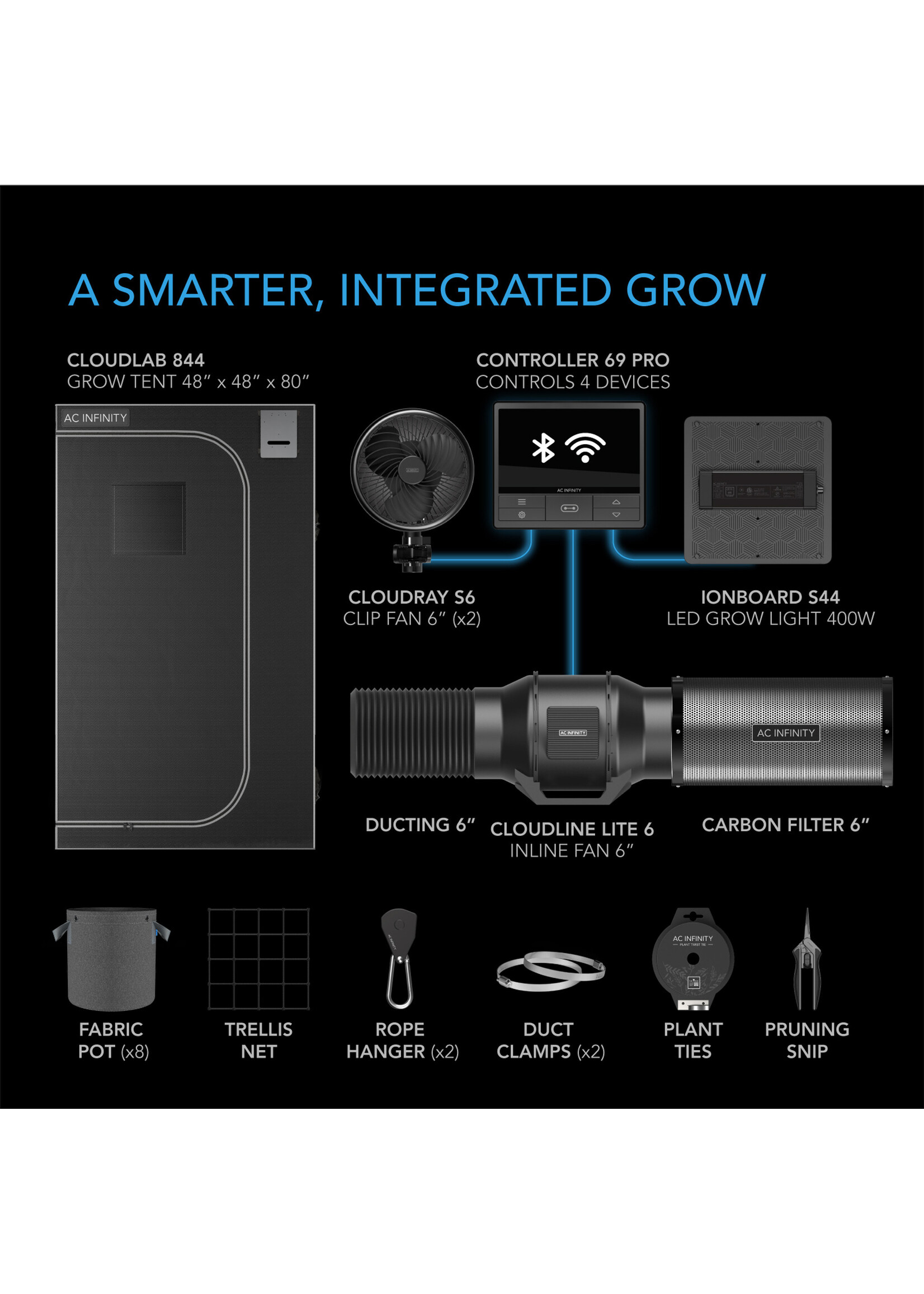 AC Infinity AC Infinity Grow Tent System 4x4 Kit WIFI