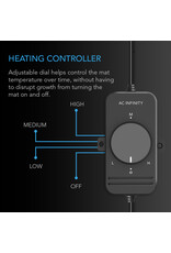 AC Infinity SUNCORE S3, Seedling Heat Mat with Heat Controller, IP-67 Waterproof, 10 Inch x 20.75 Inch