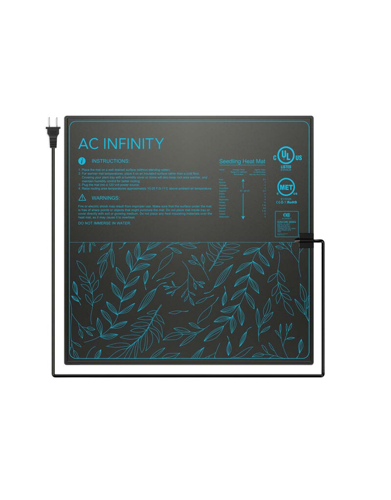 AC Infinity SUNCORE A5, Seedling Heat Mat, IP-67 Waterproof, 20 Inch x 20.75 Inch