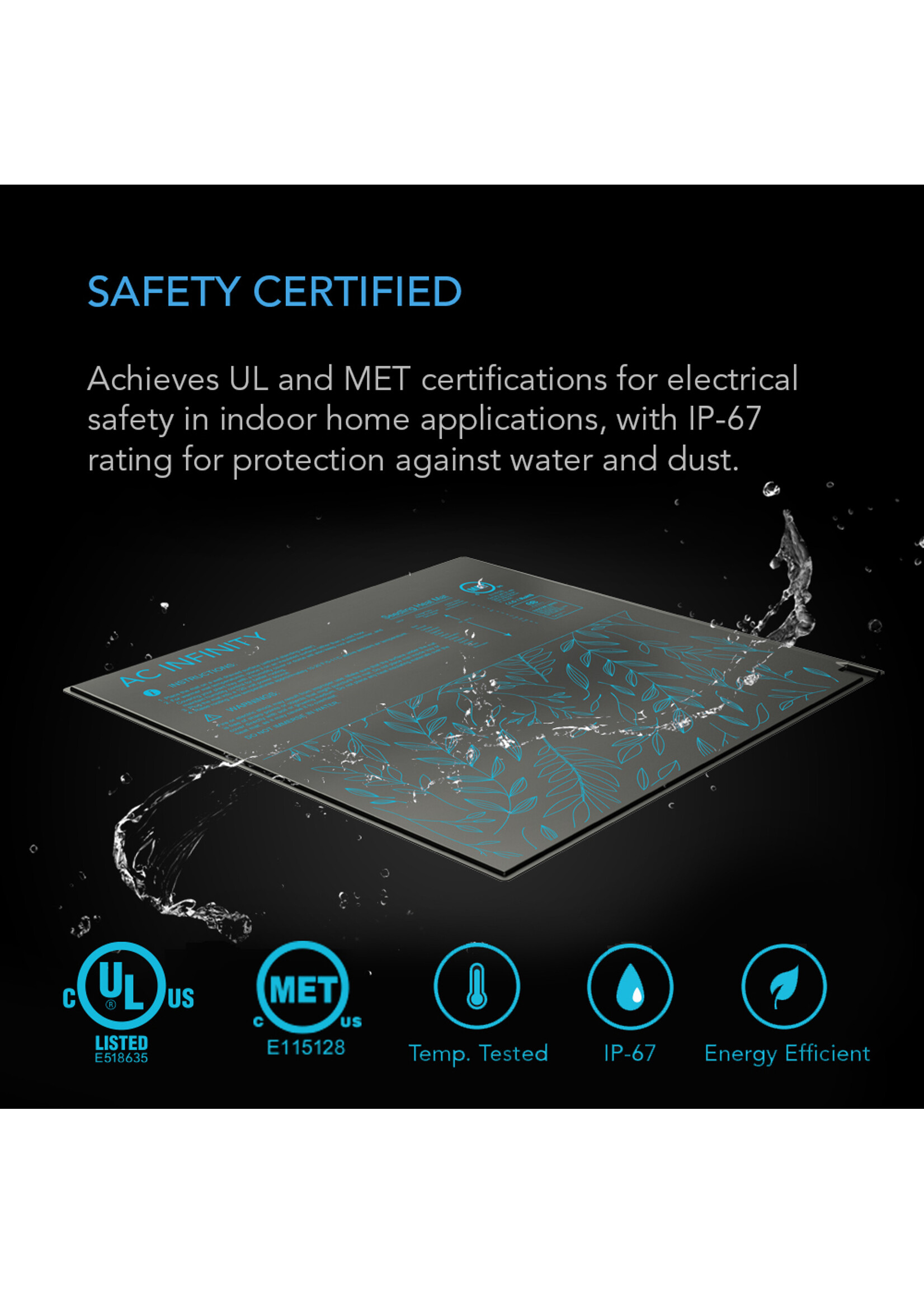 SUNCORE A5, Seedling Heat Mat, IP-67 Waterproof, 20 Inch x 20.75 Inch