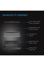 AC Infinity AC Infinity GERMINATION KIT WITH LED GROW LIGHT BARS, 6X12 CELL TRAY and HUMIDITY DOME