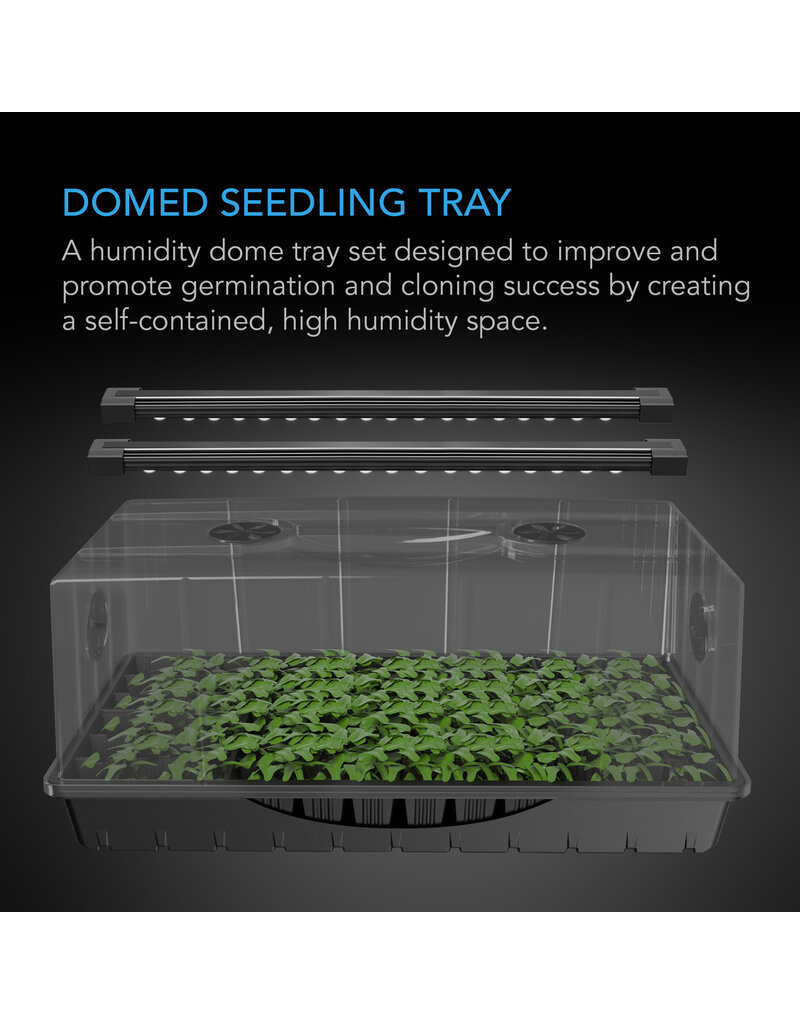AC Infinity AC Infinity GERMINATION KIT WITH LED GROW LIGHT BARS, 6X12 CELL TRAY and HUMIDITY DOME