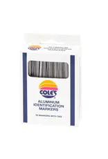 Cole's Aluminum I.D. Plant Markers Tags 1 Inch x 3 Inch Pack of 50