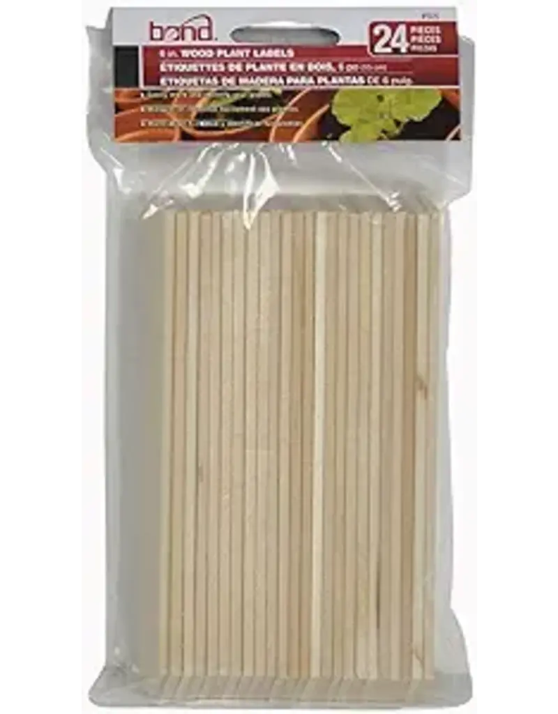 Bond 6 Inch Wood Plant Label Pack of 24