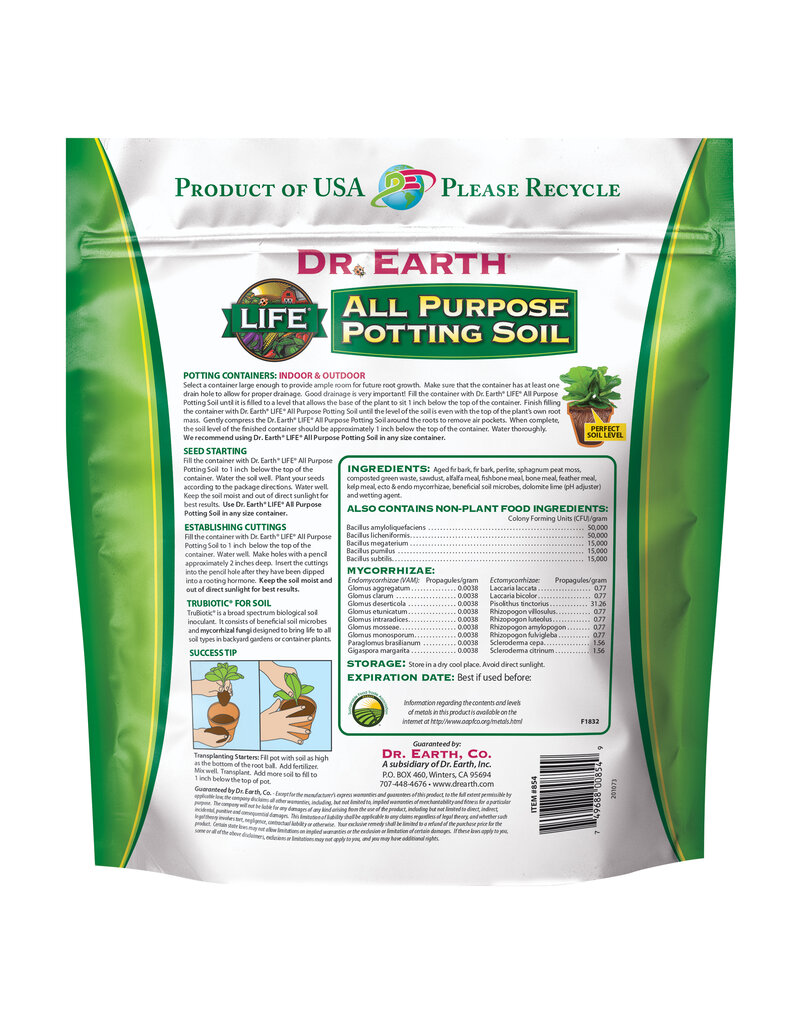 Dr Earth Life Premium Potting Soil 1.5CF