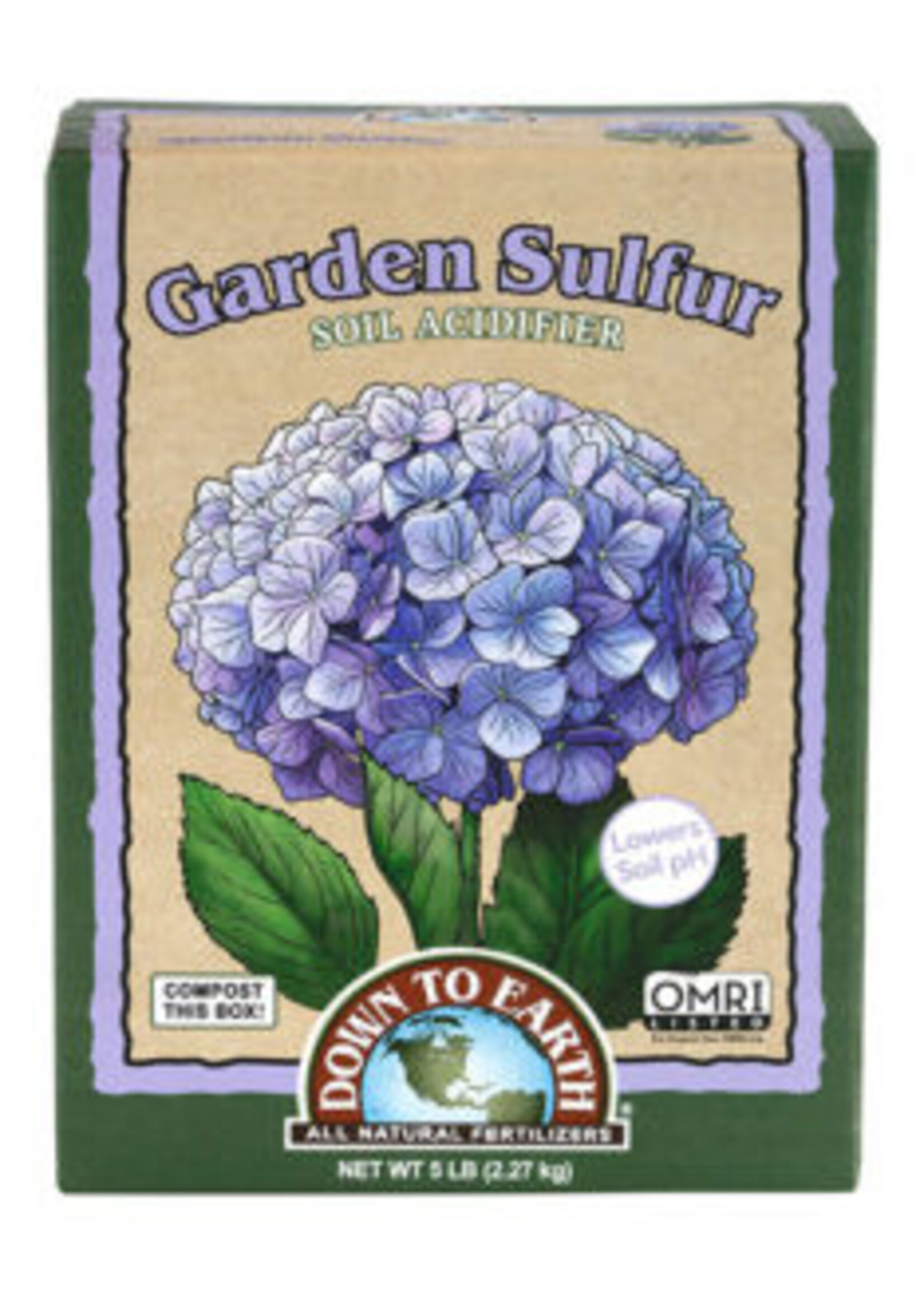 Down To Earth Down To Earth Garden Sulfur 5 lbs