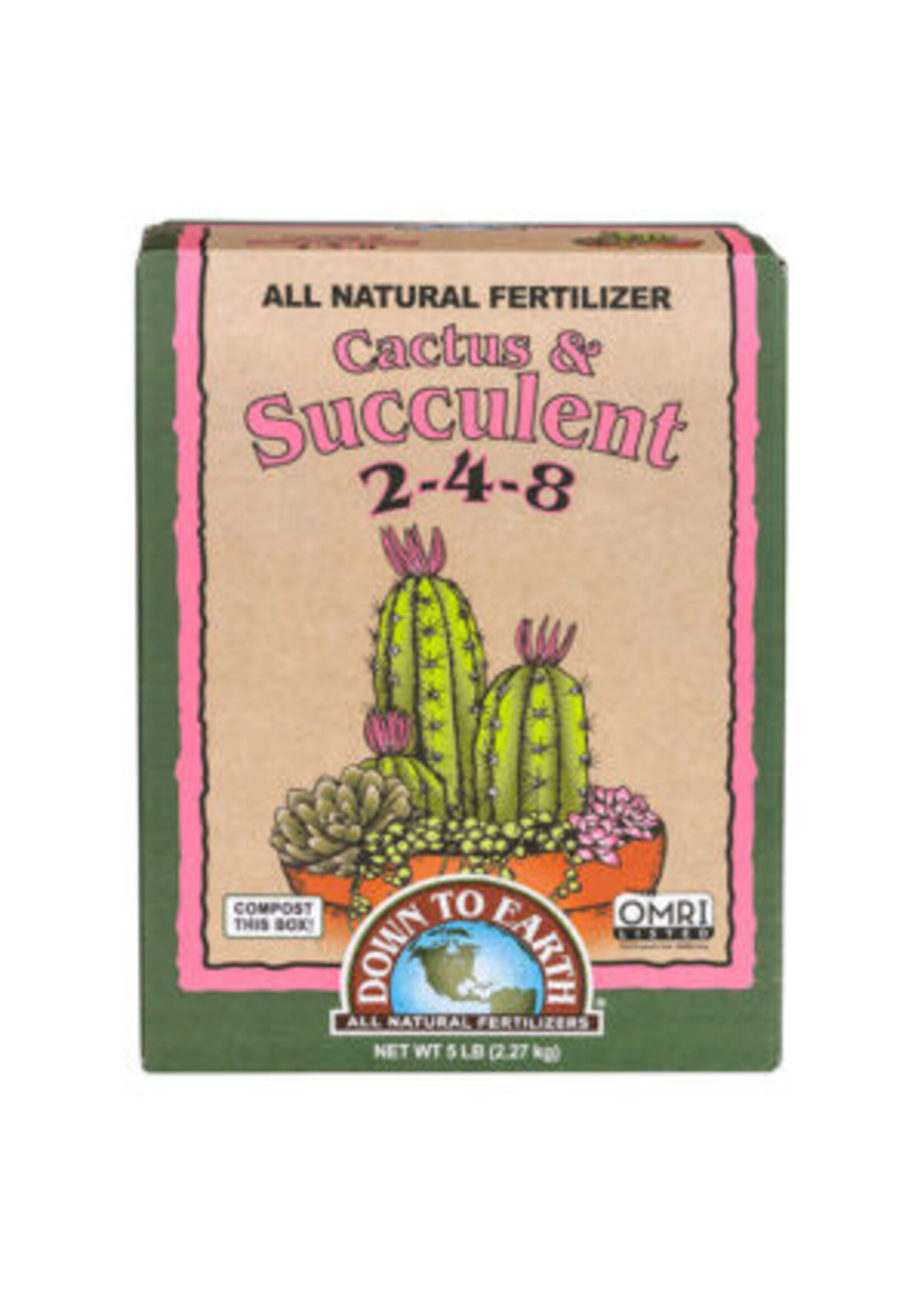 Down To Earth Down To Earth Cactus and Succulent Mix 2-4-8 5LB