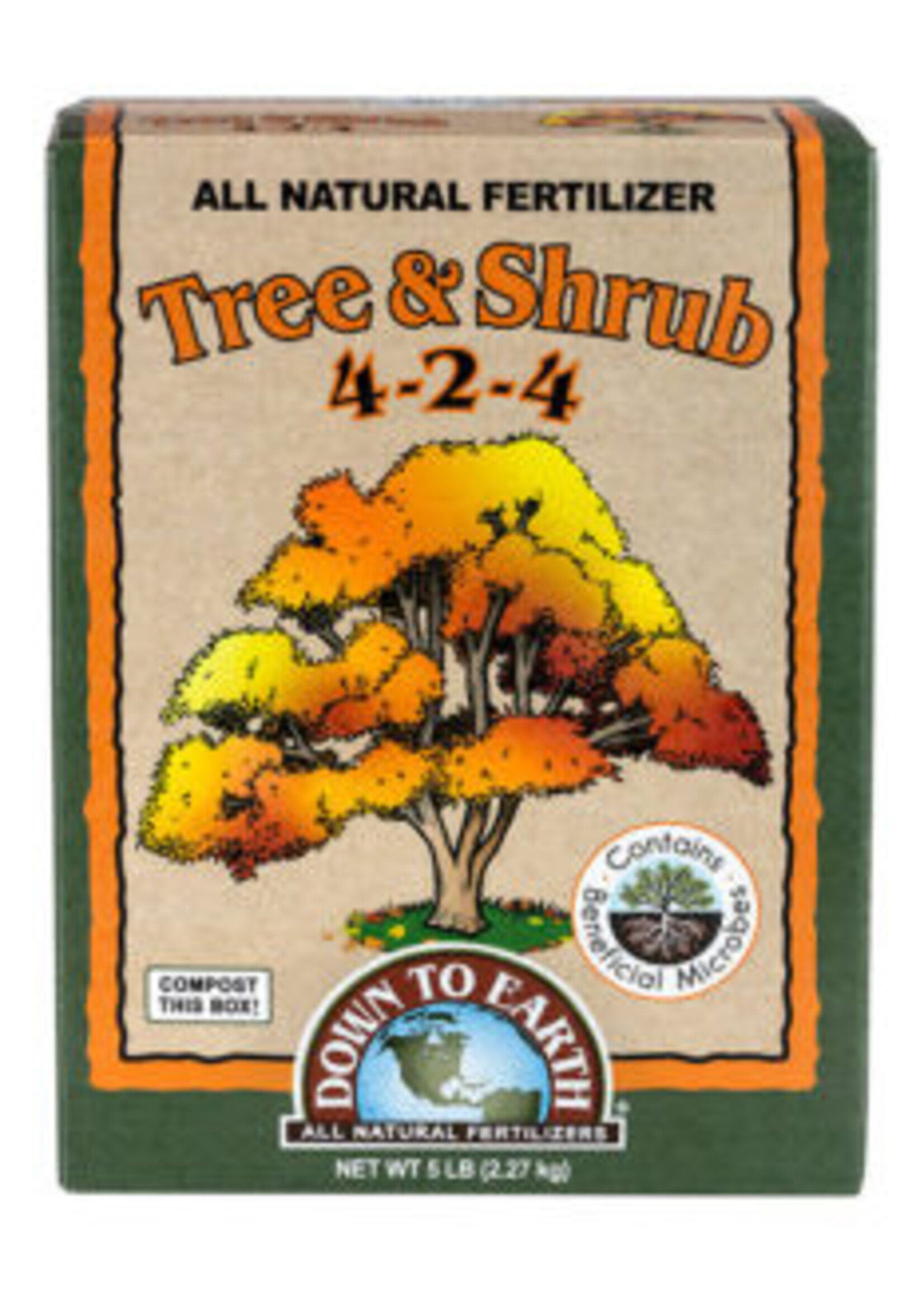 Down To Earth Down To Earth Tree & Shrub Mix 4-2-4 w/ Myco 5LB