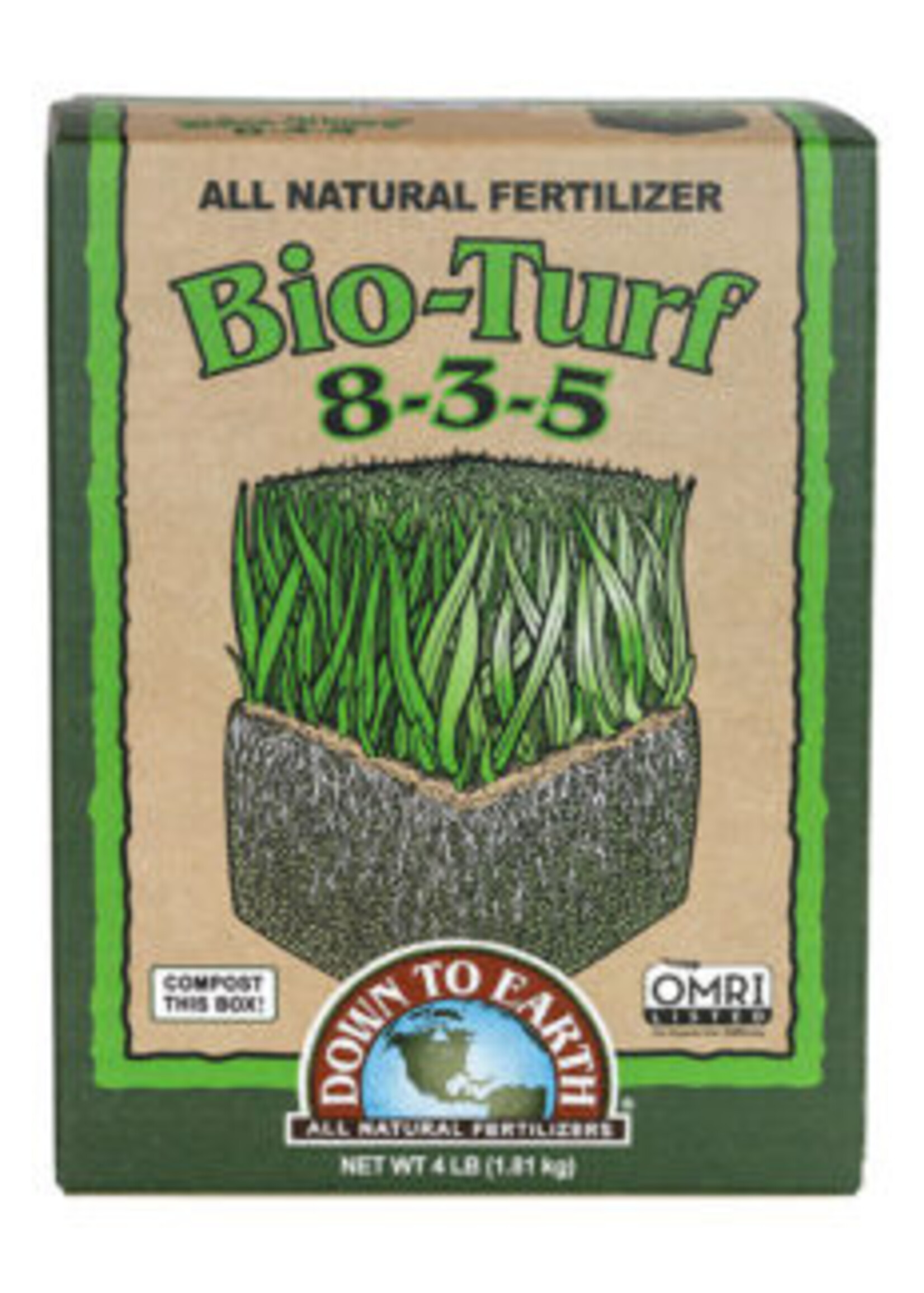 Down To Earth Down To Earth Bio-Turf 8-3-5 6LB