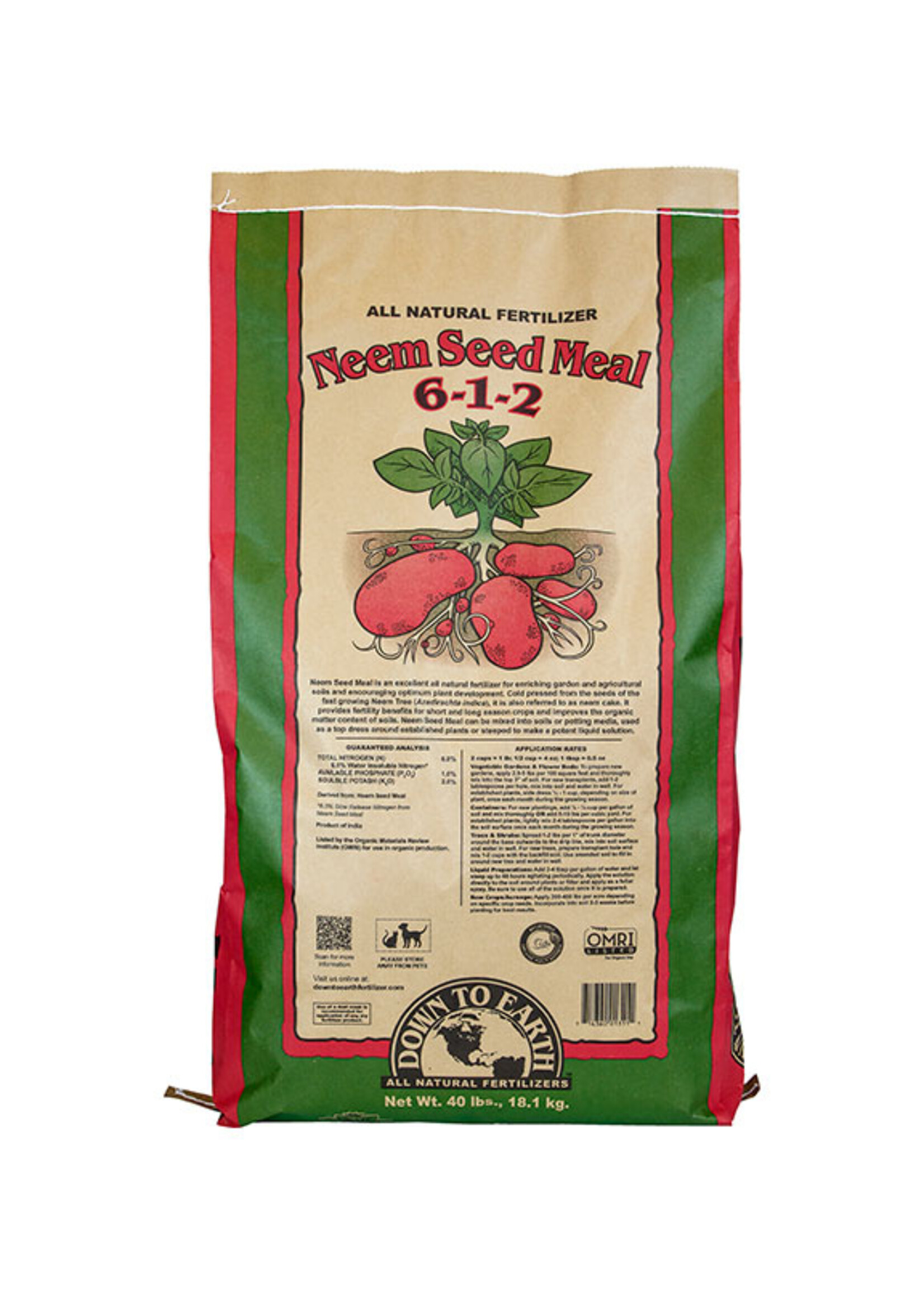 Down To Earth Down To Earth Neem Seed Meal 6-1-2