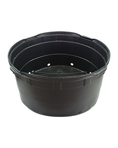 Haviland Large Blow Molded Black Round Pots - RASA Garden Supply Company