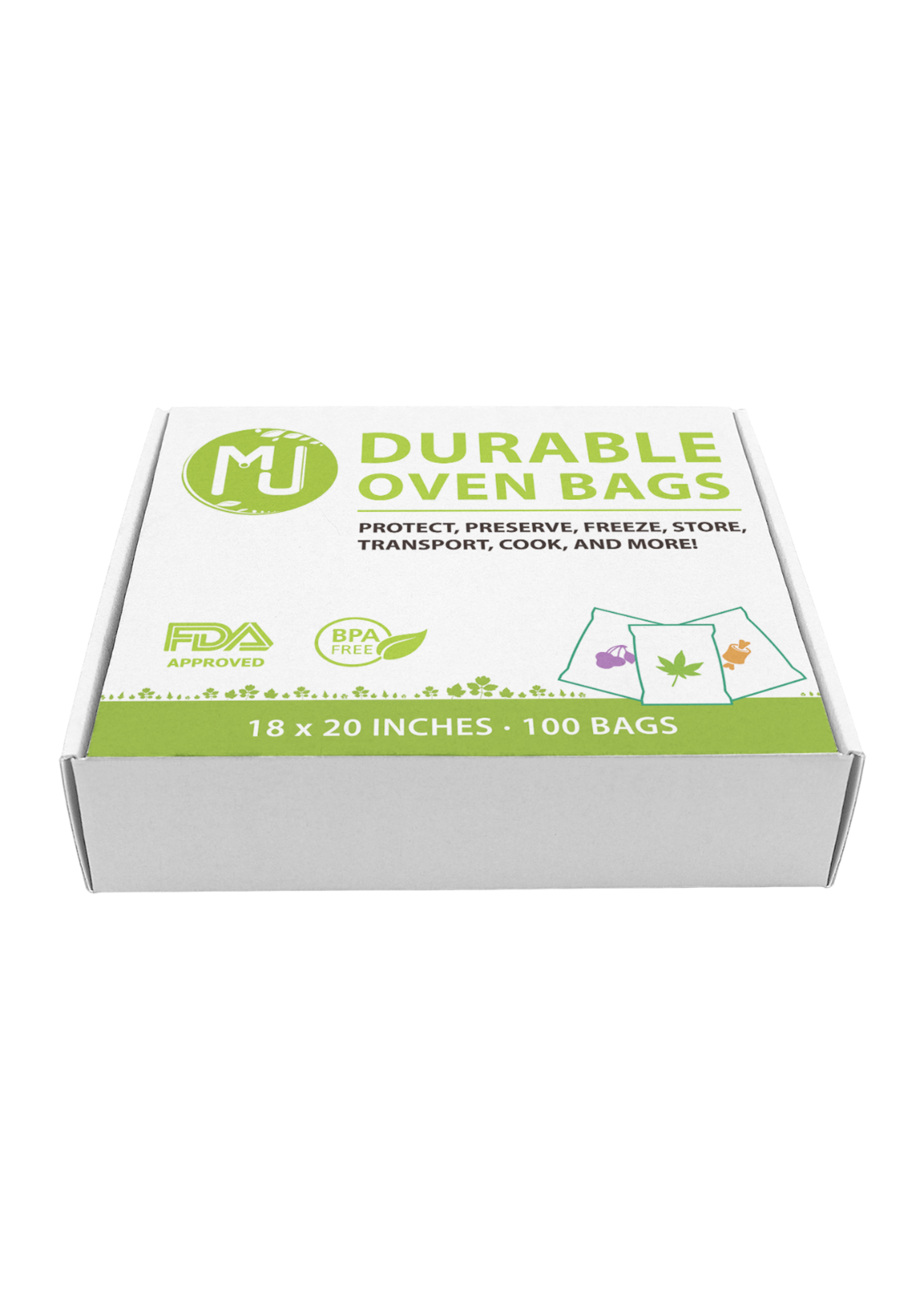 MJ Bags MJ Durable Turkey Bags 18 IN x 20 IN 100 Pack