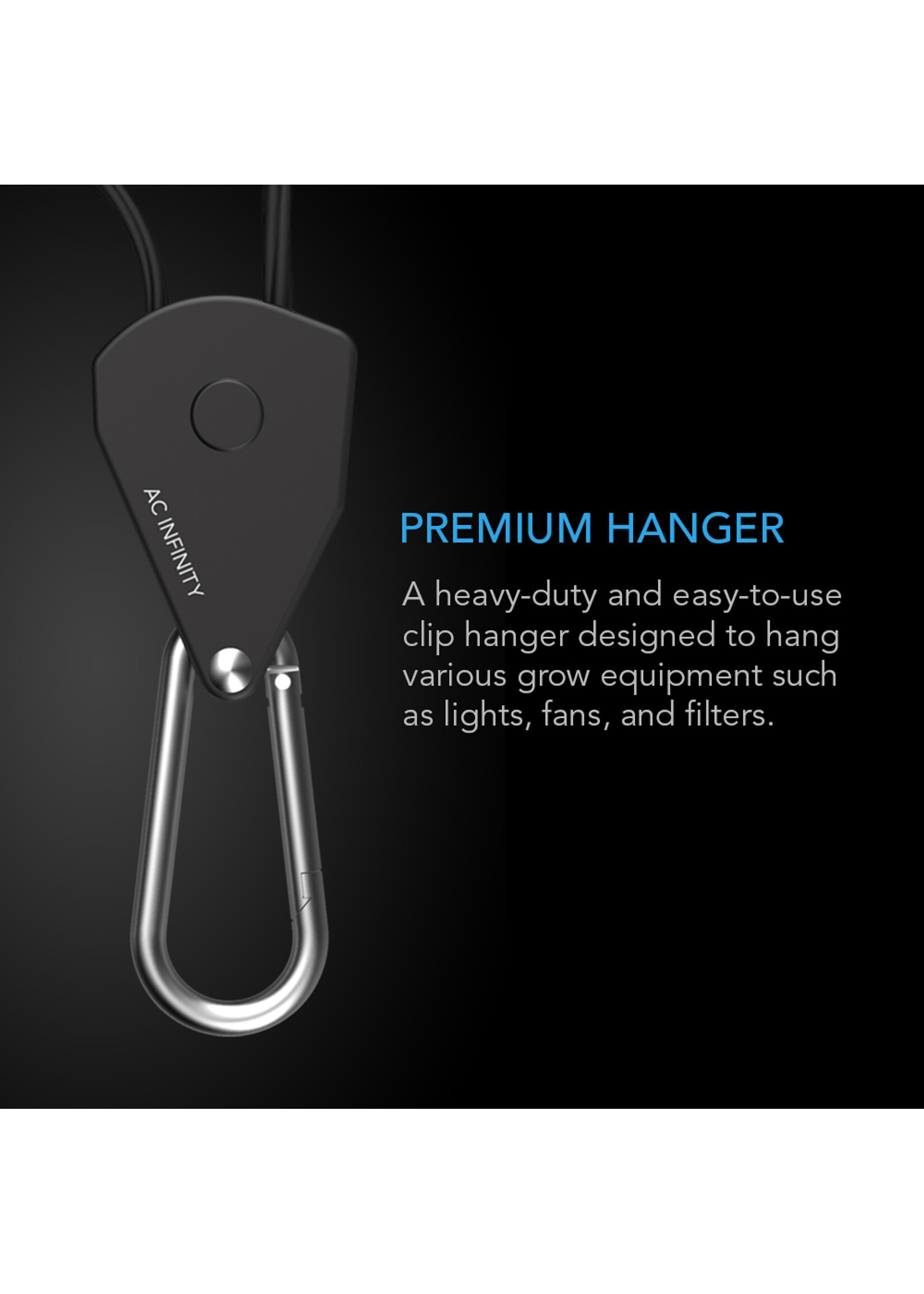 AC Infinity Rope Ratchet Light Hanger 1/8" Pair