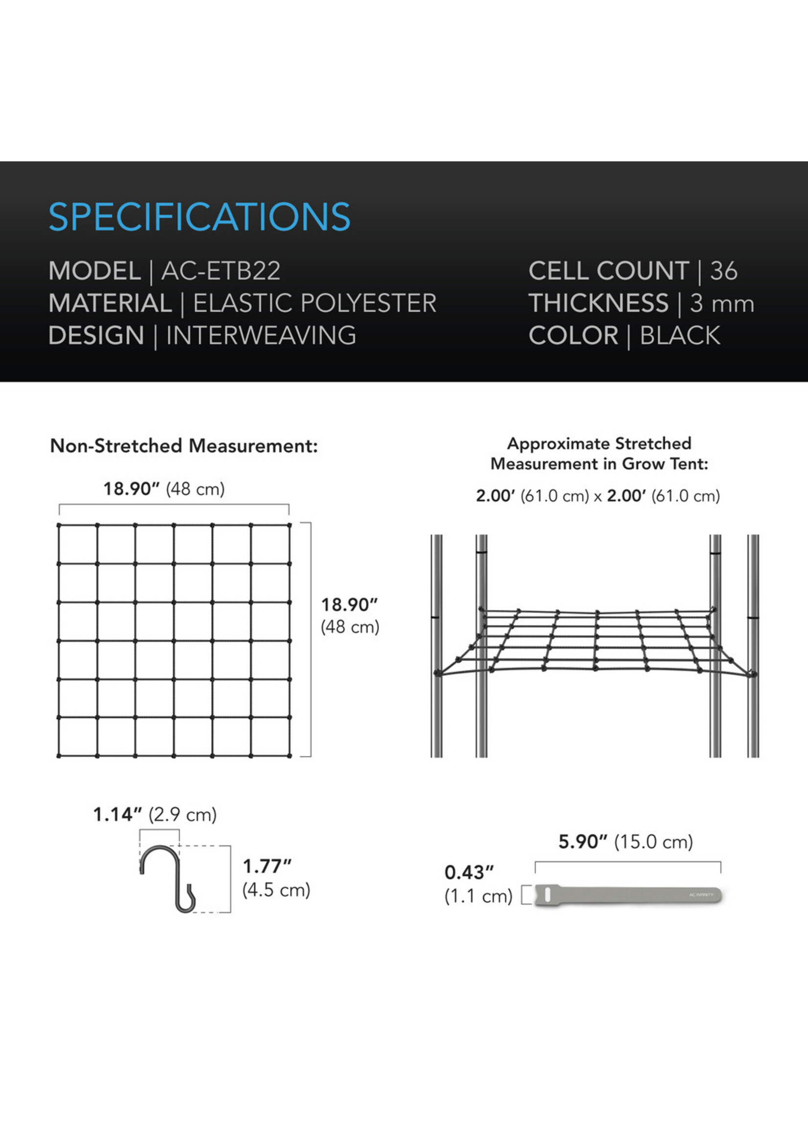 AC Infinity AC Infinity Elastic Plant Trellis