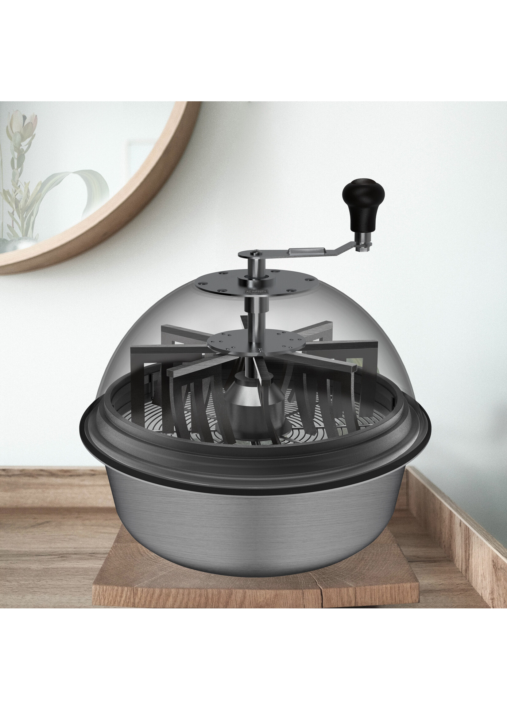 AC Infinity Bud Bowl Trimmer, Twist Spin Cut with Clear Visibility Dome, 16-Inch