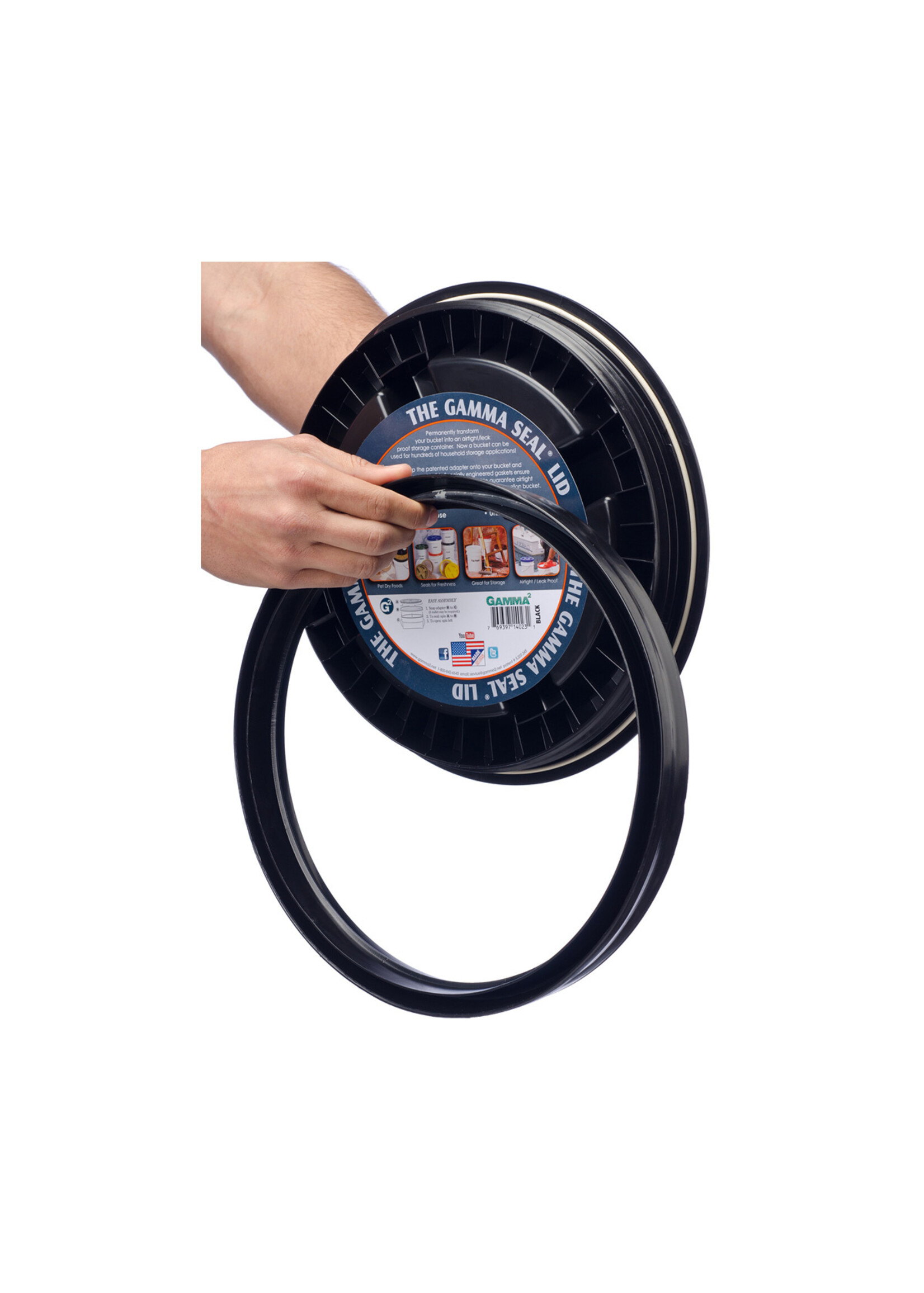 Gamma2 Gamma Seal Screw Top Bucket Lid - Black