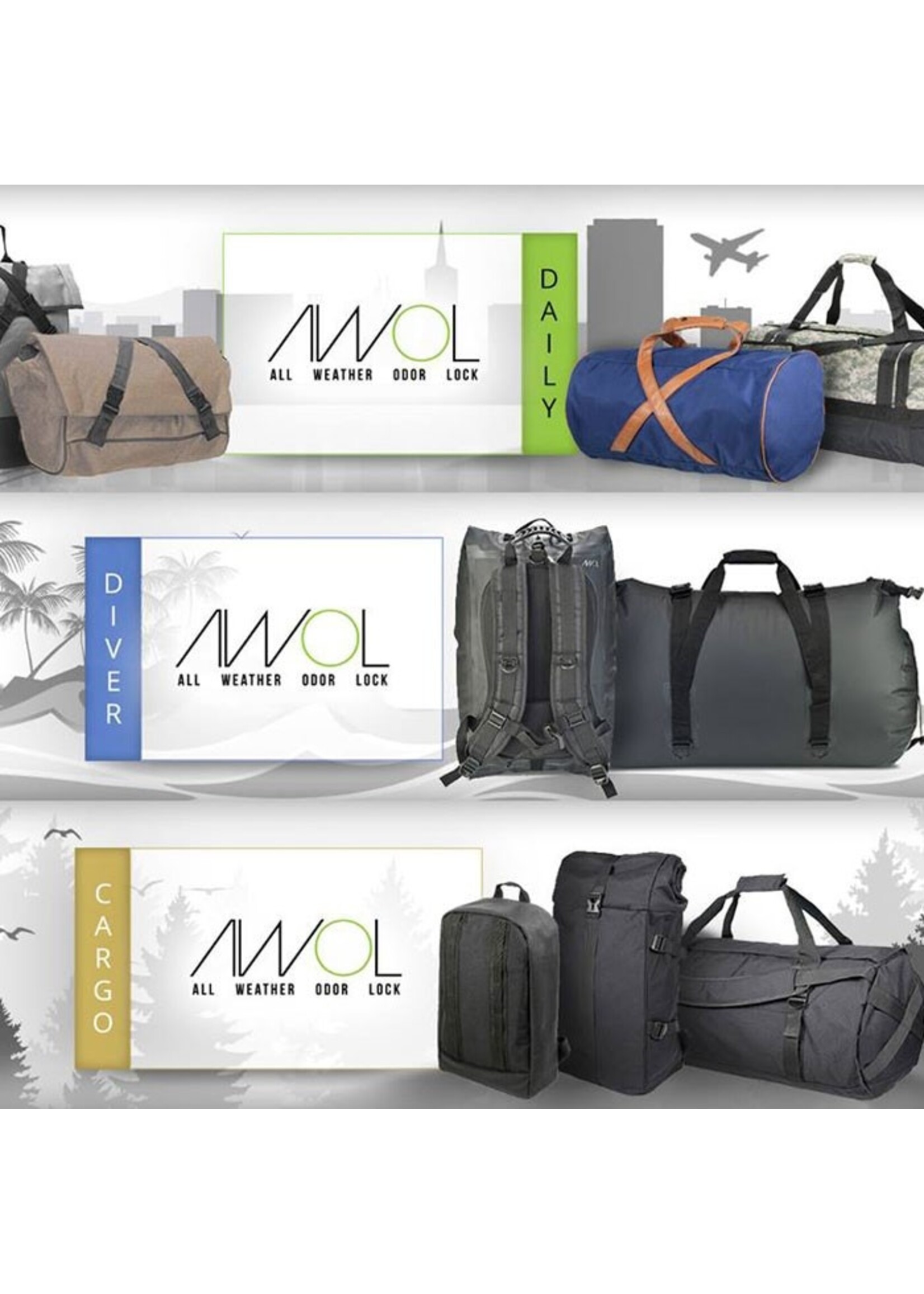 AWOL AWOL DAILY Large Duffle Bag - Blue