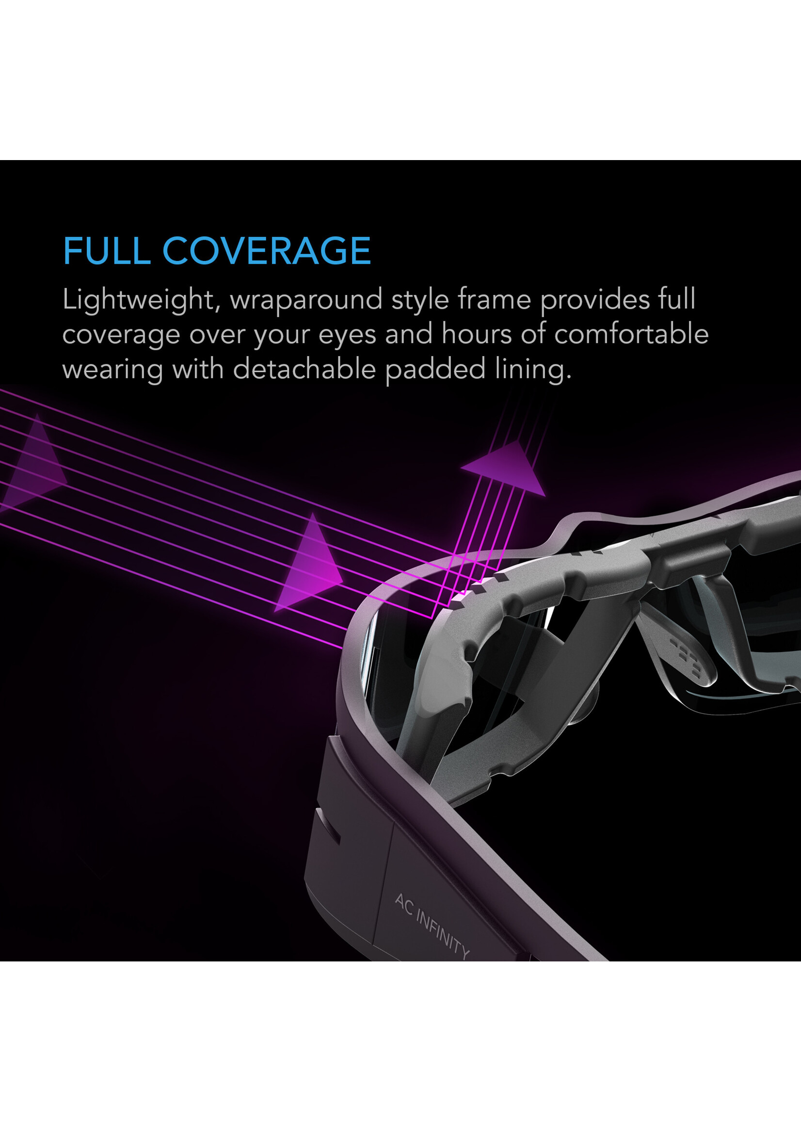 AC Infinity Grow Room Glasses, with 3 Color Corrective Lenses