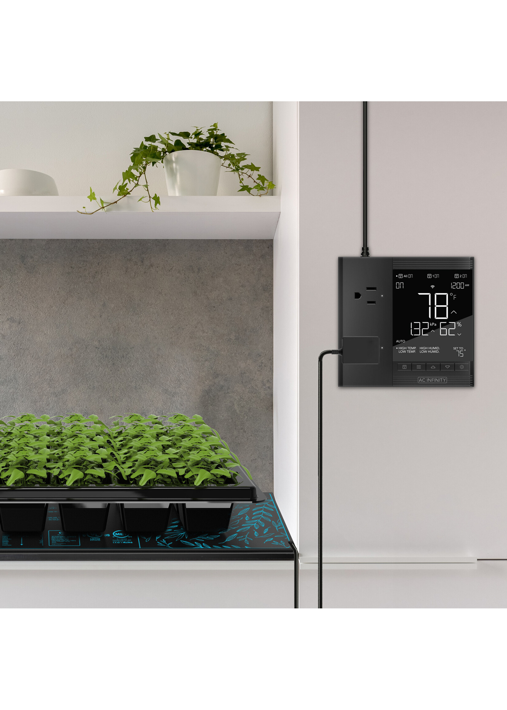 AC Infinity Controller 75 PRO WiFi for Two Devices, Dynamic VPD, Temperature, Humidity, Scheduling, Data App, Bluetooth