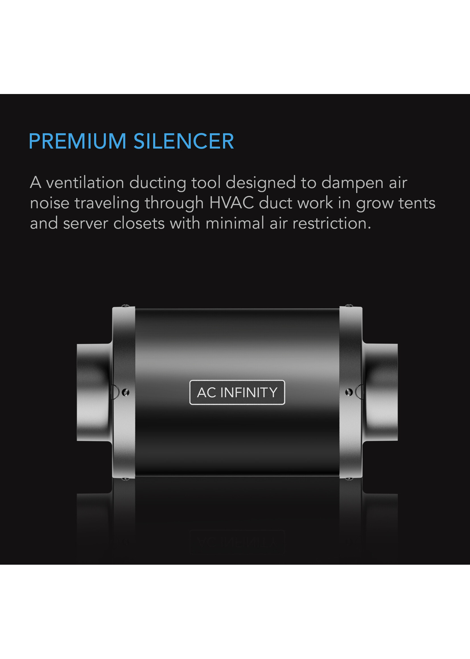 AC Infinity Inline Duct Fan Silencer