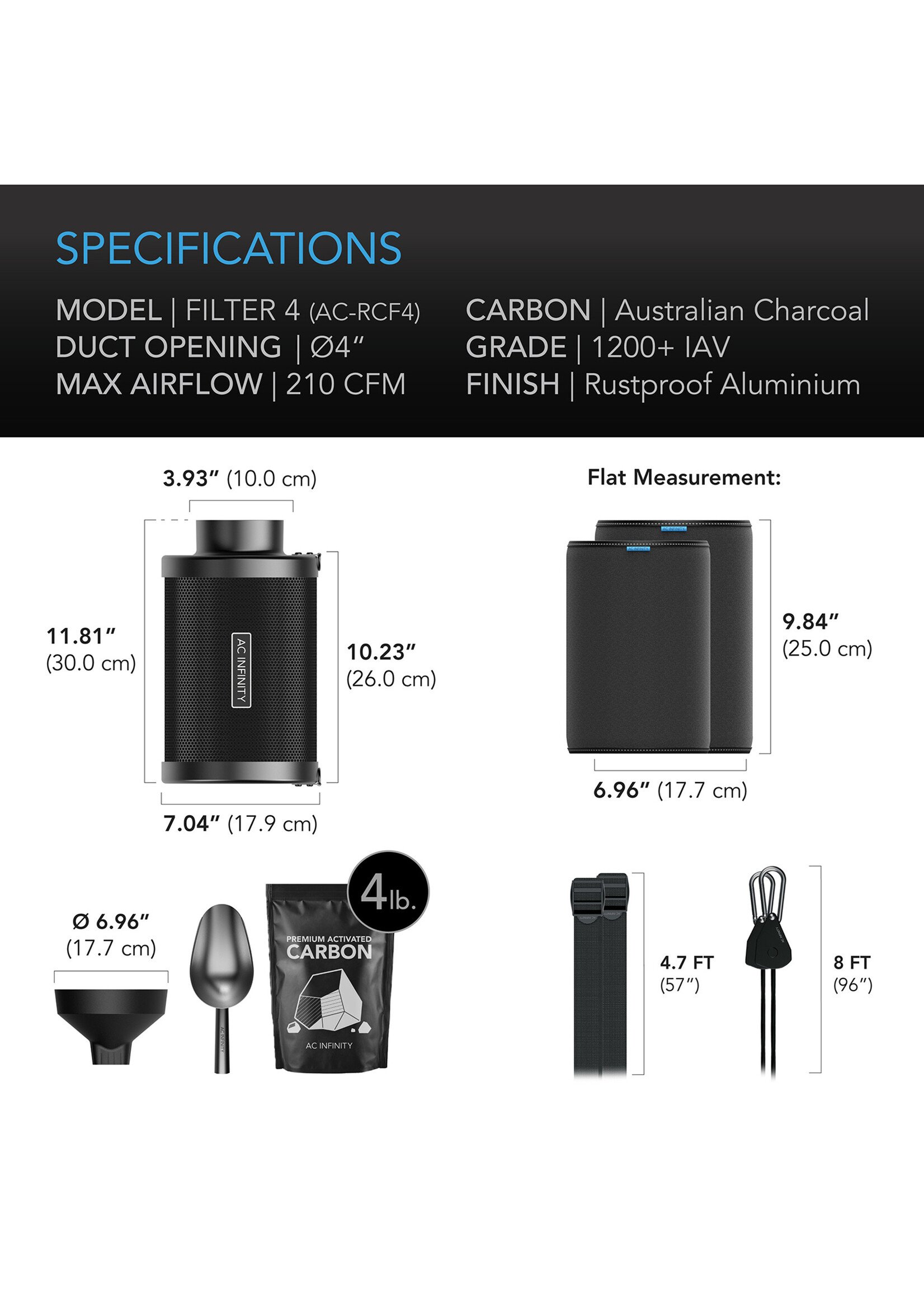 AC Infinity AC Infinity REFILLABLE Carbon Filter