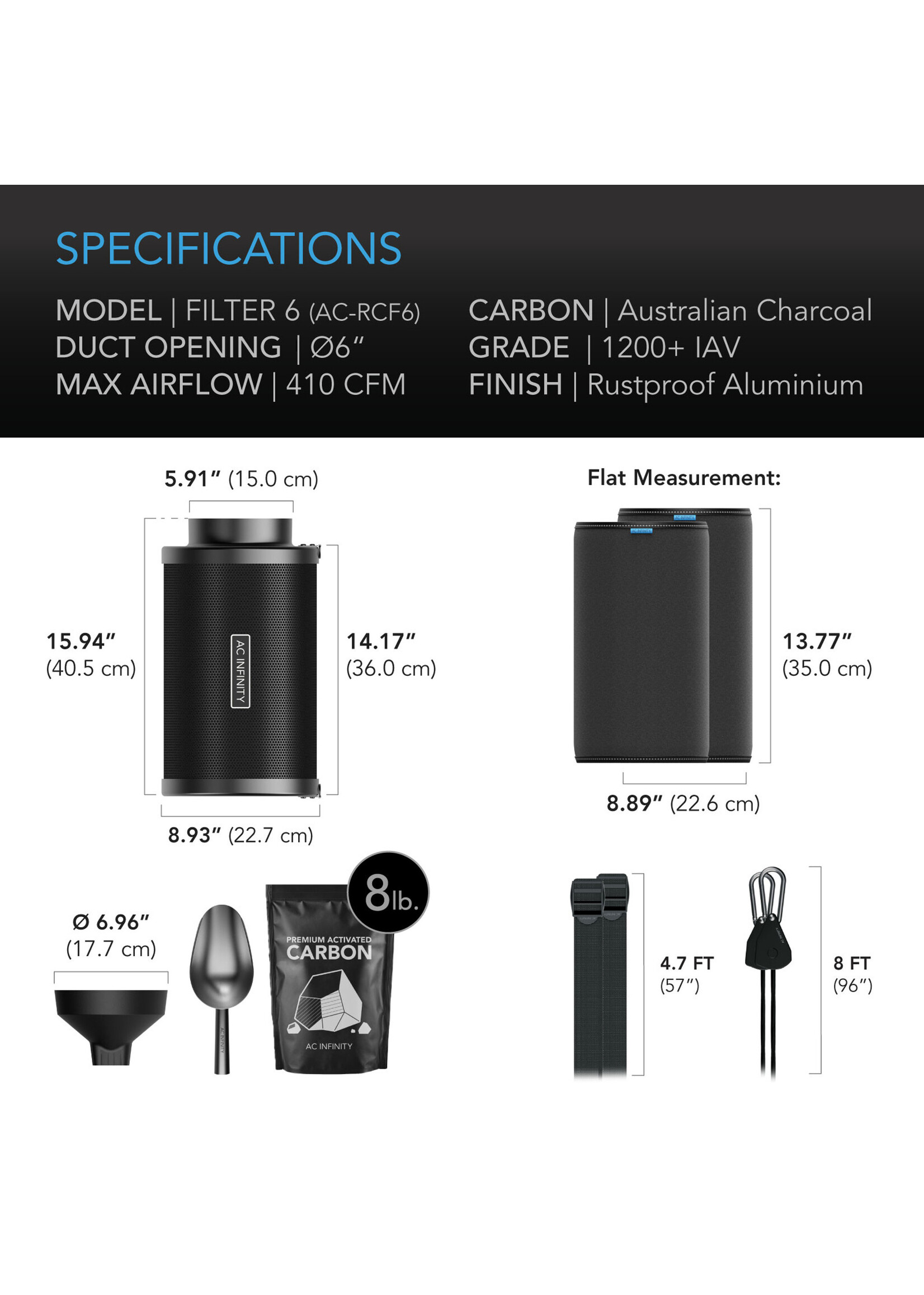 AC Infinity AC Infinity REFILLABLE Carbon Filter