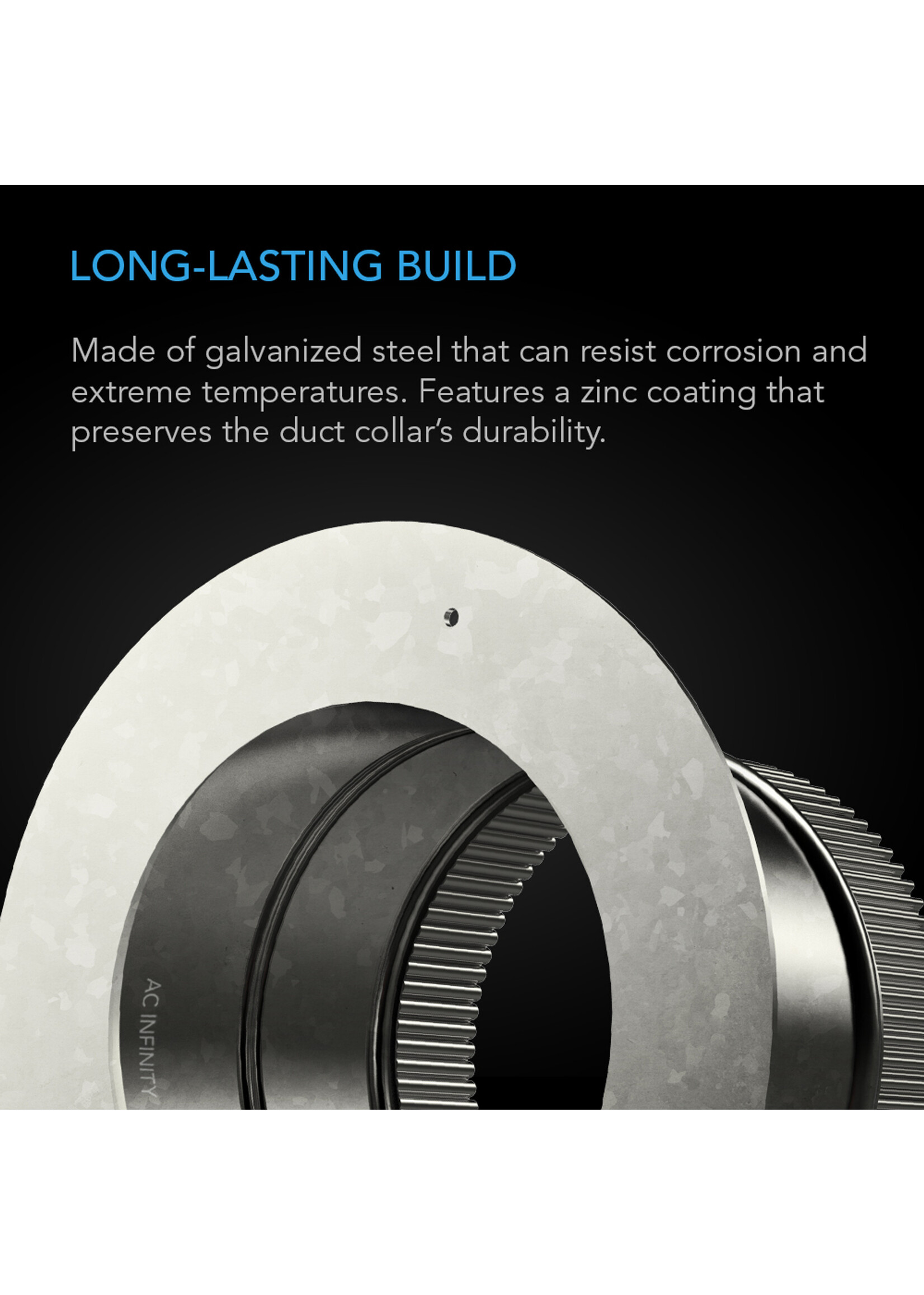 AC Infinity Duct Collar Galvanized Steel
