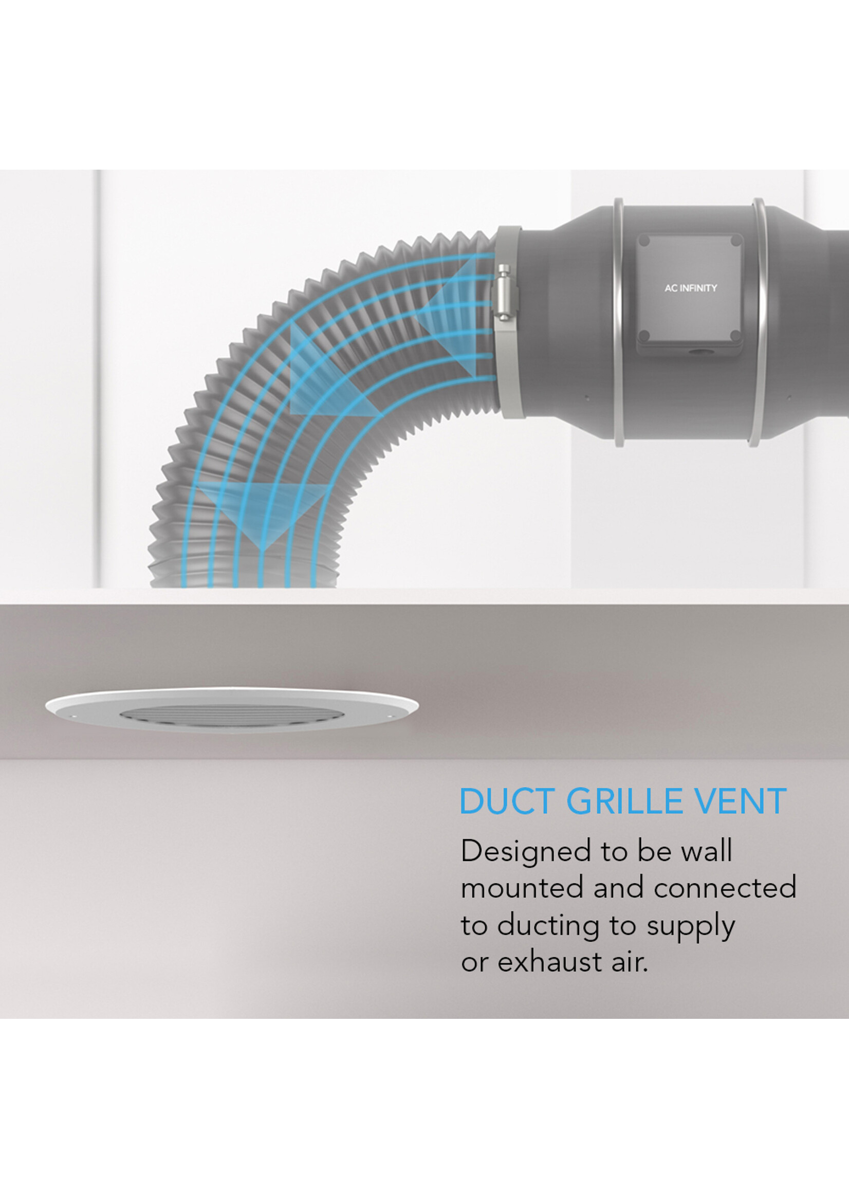 AC Infinity Wall Mount Grille Vent