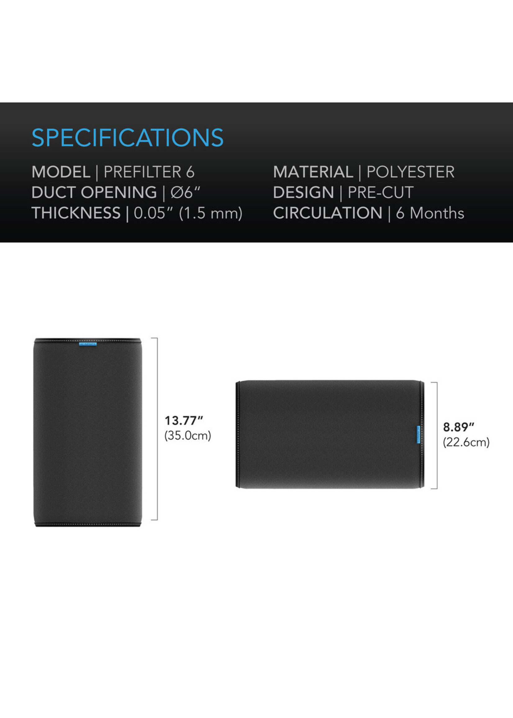 AC Infinity Replacement Pre-Filters