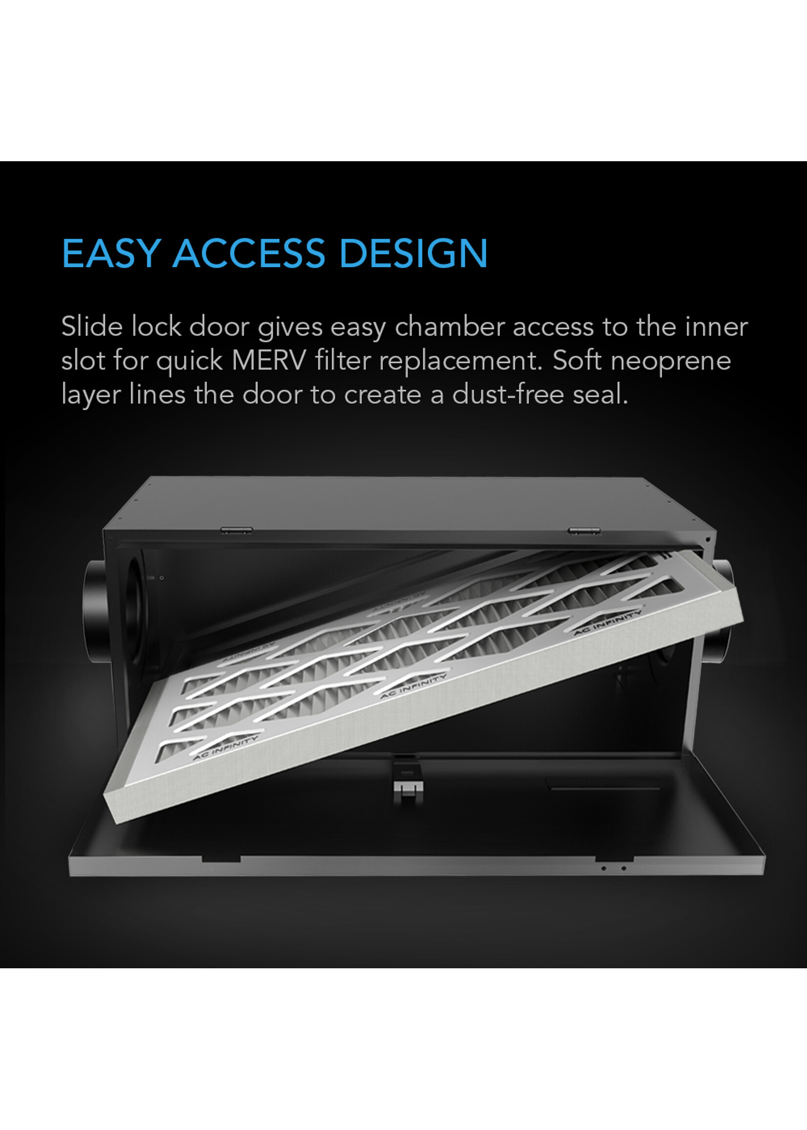 AC Infinity Air Filter Box with High Efficacy Filter