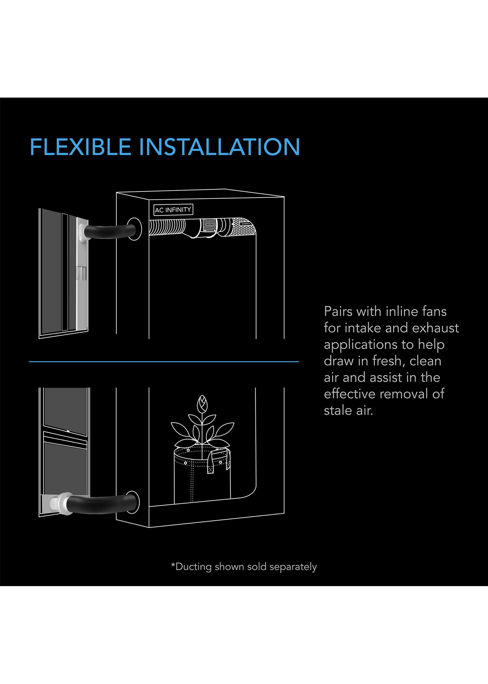 AC Infinity Window Duct Kit