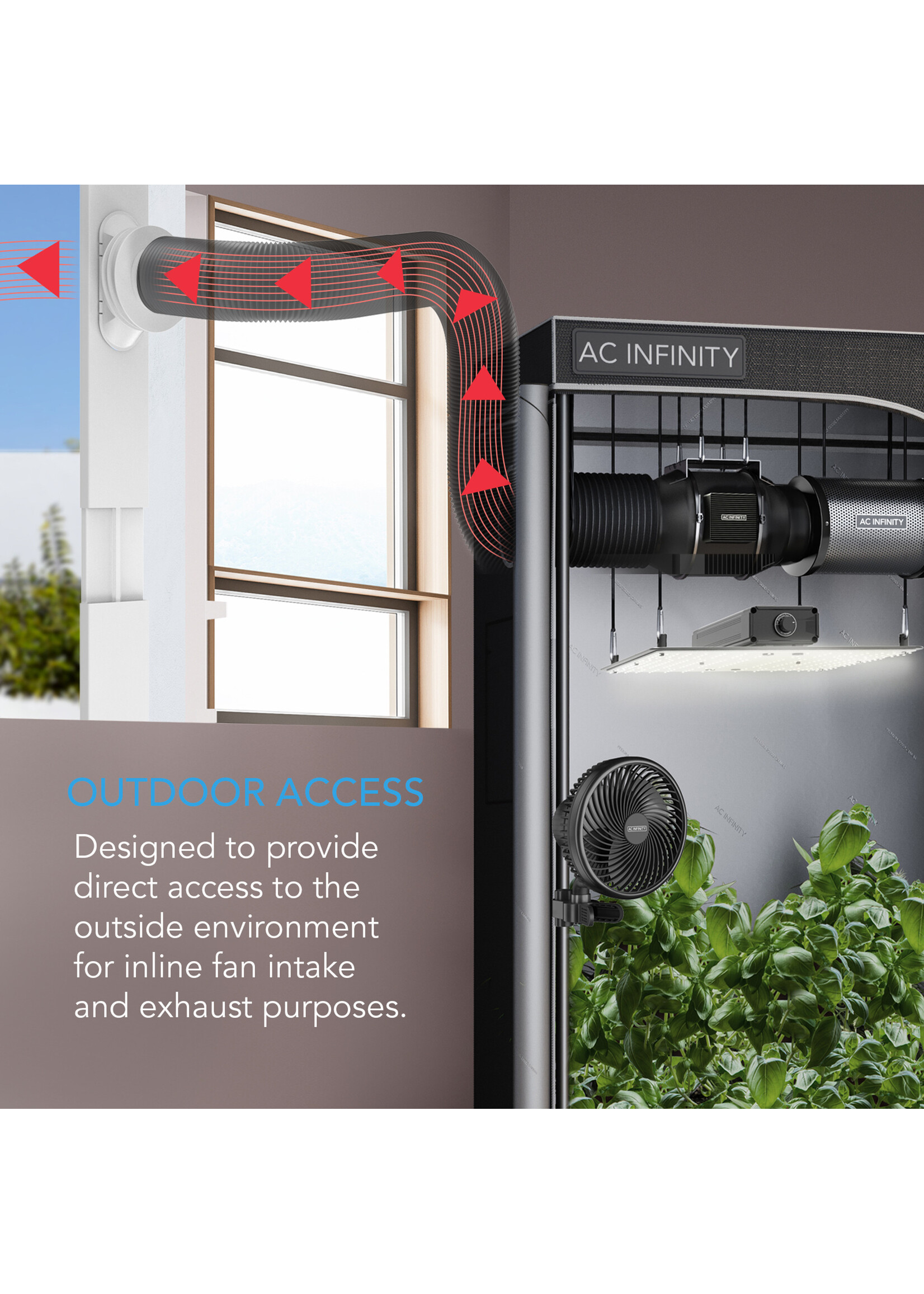 AC Infinity Window Duct Kit