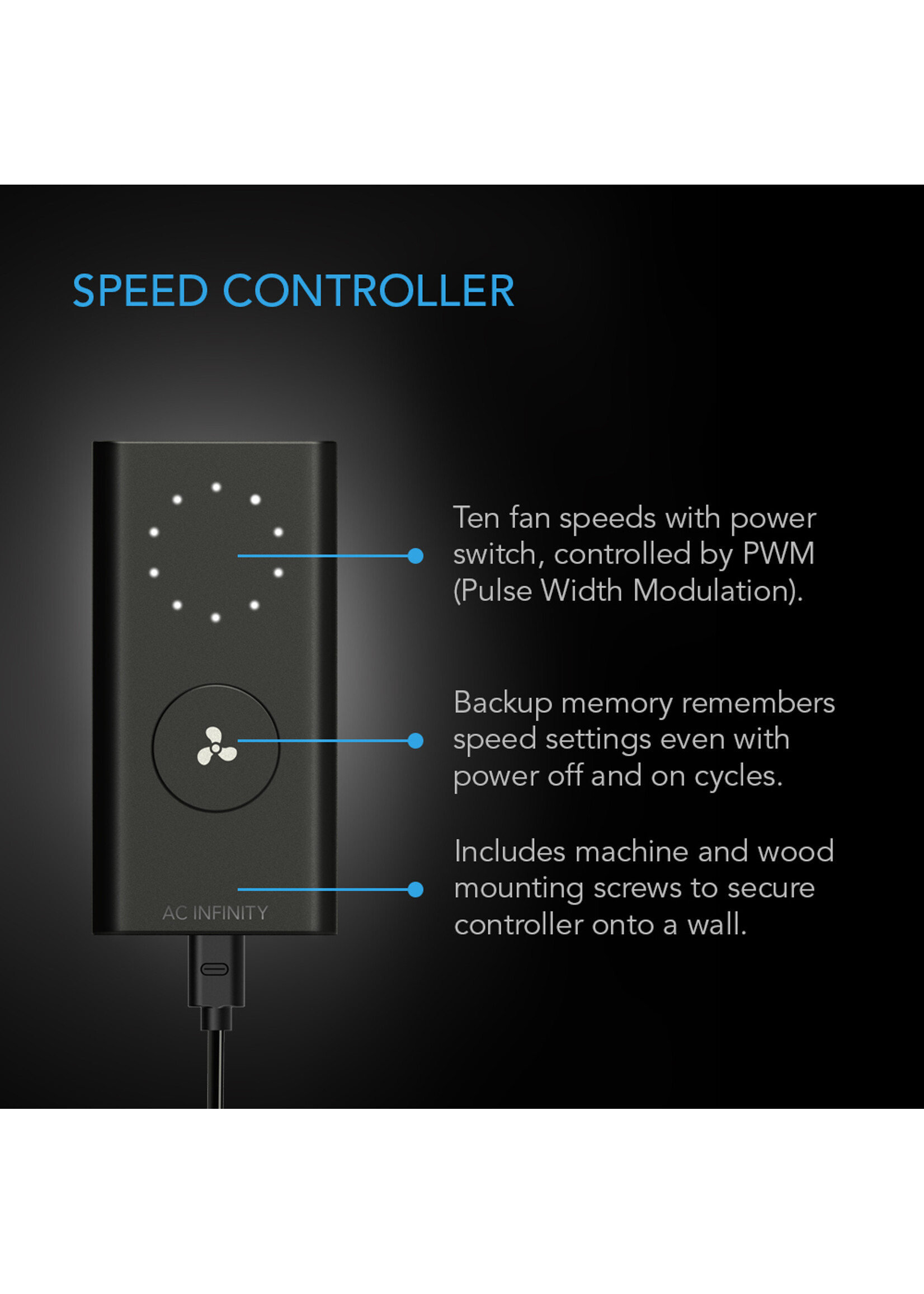 AC Infinity AC Infinity CLOUDLINE Quiet Inline Duct Fan Systems with Speed Controller