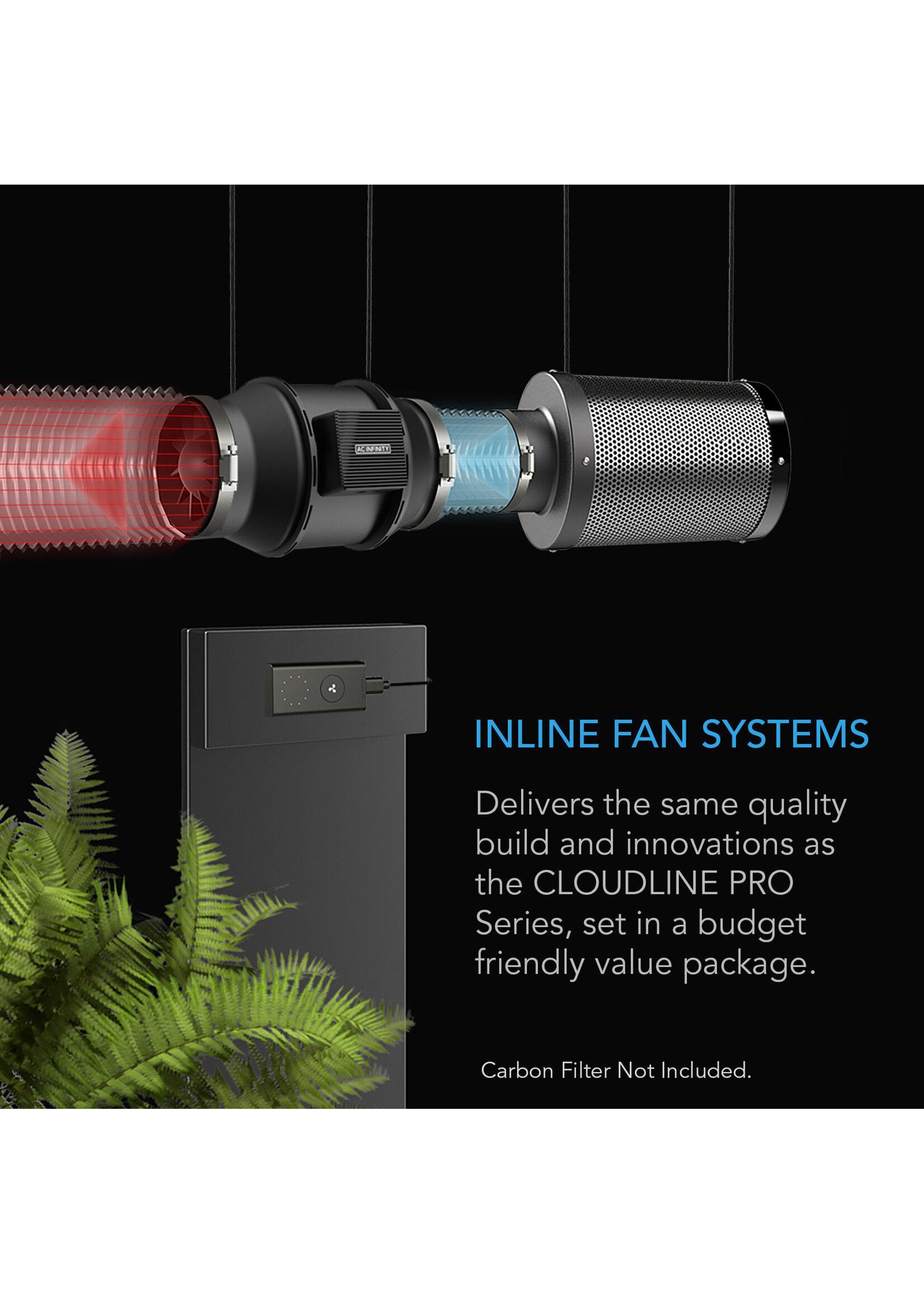 AC Infinity AC Infinity CLOUDLINE Quiet Inline Duct Fan Systems with Speed Controller