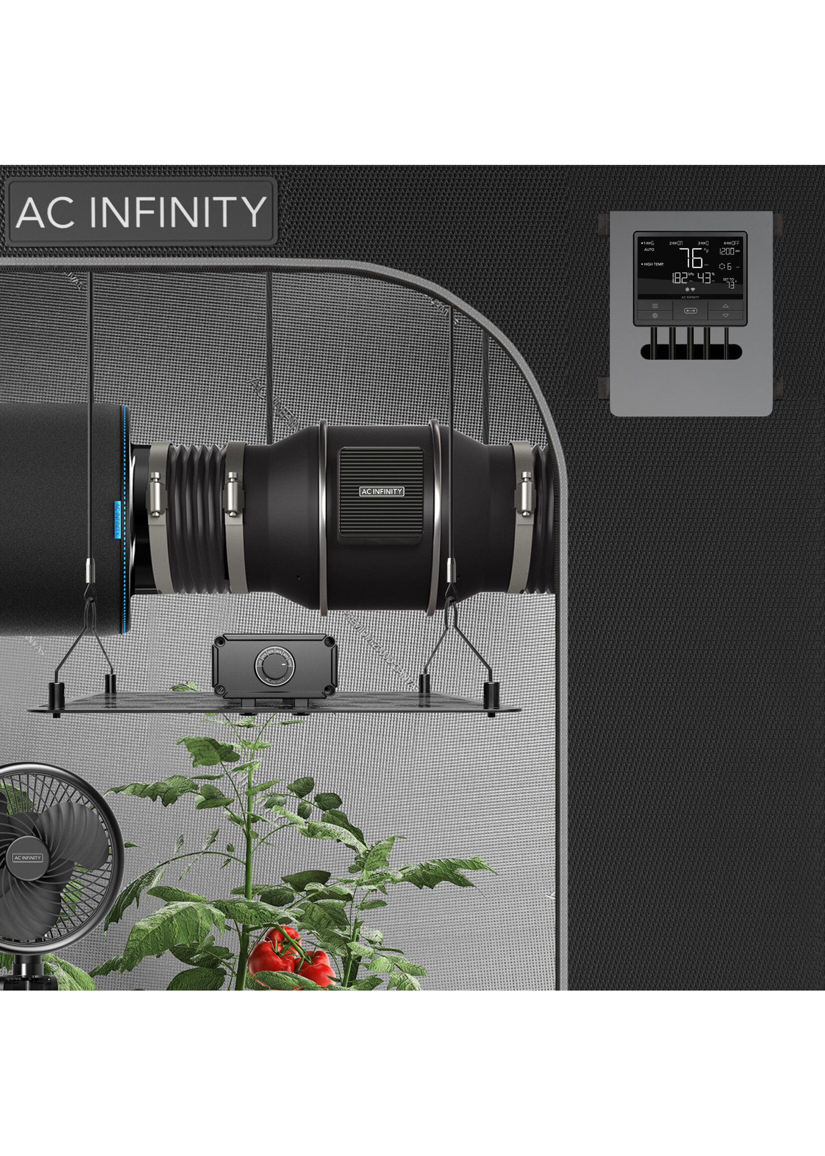 AC Infinity CLOUDLINE PRO SMART Control  Quiet Inline Duct Fan Systems