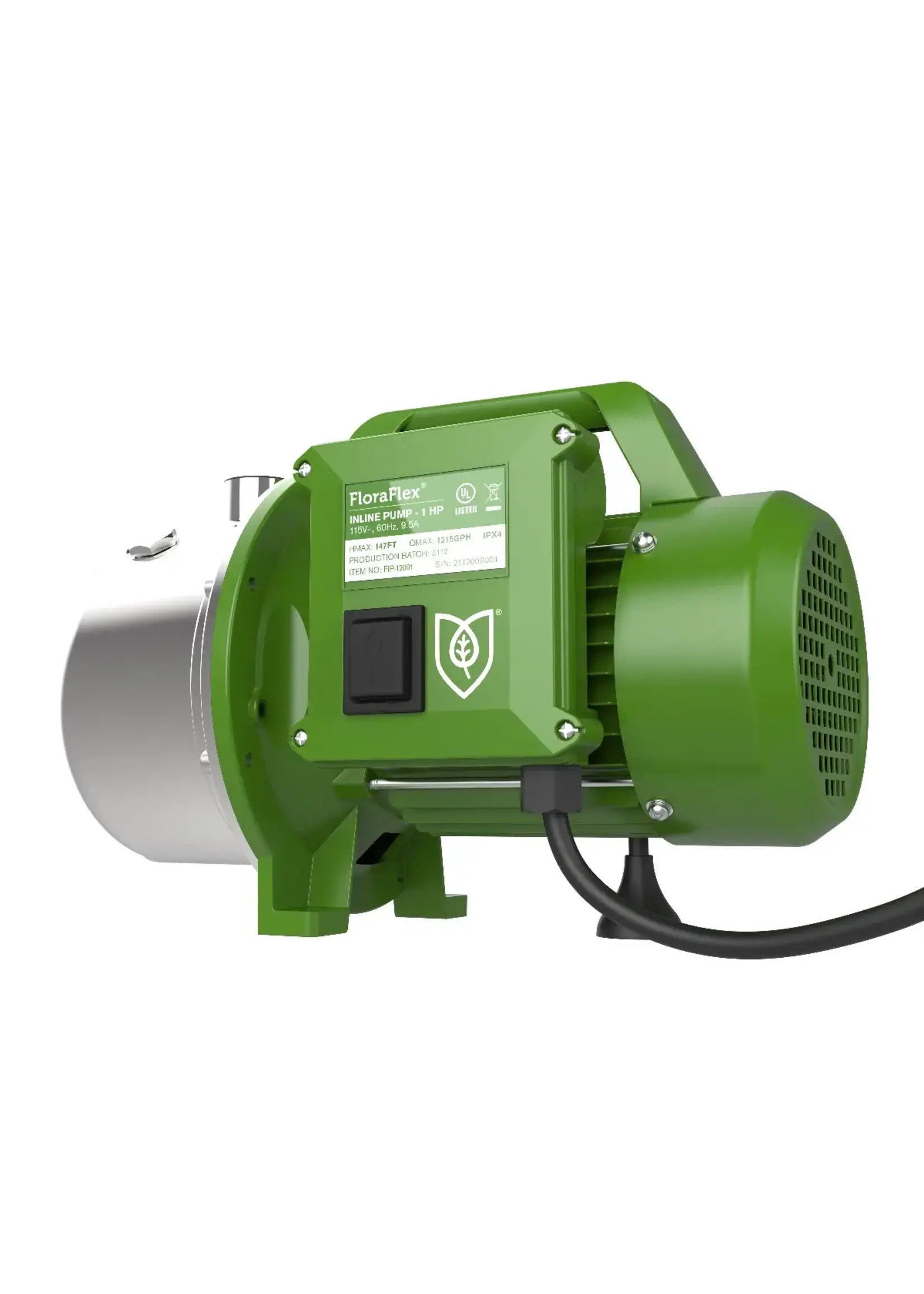 FloraFlex FloraFlex Inline Water Pump 1HP -1294GPH - 1IN OUTLET