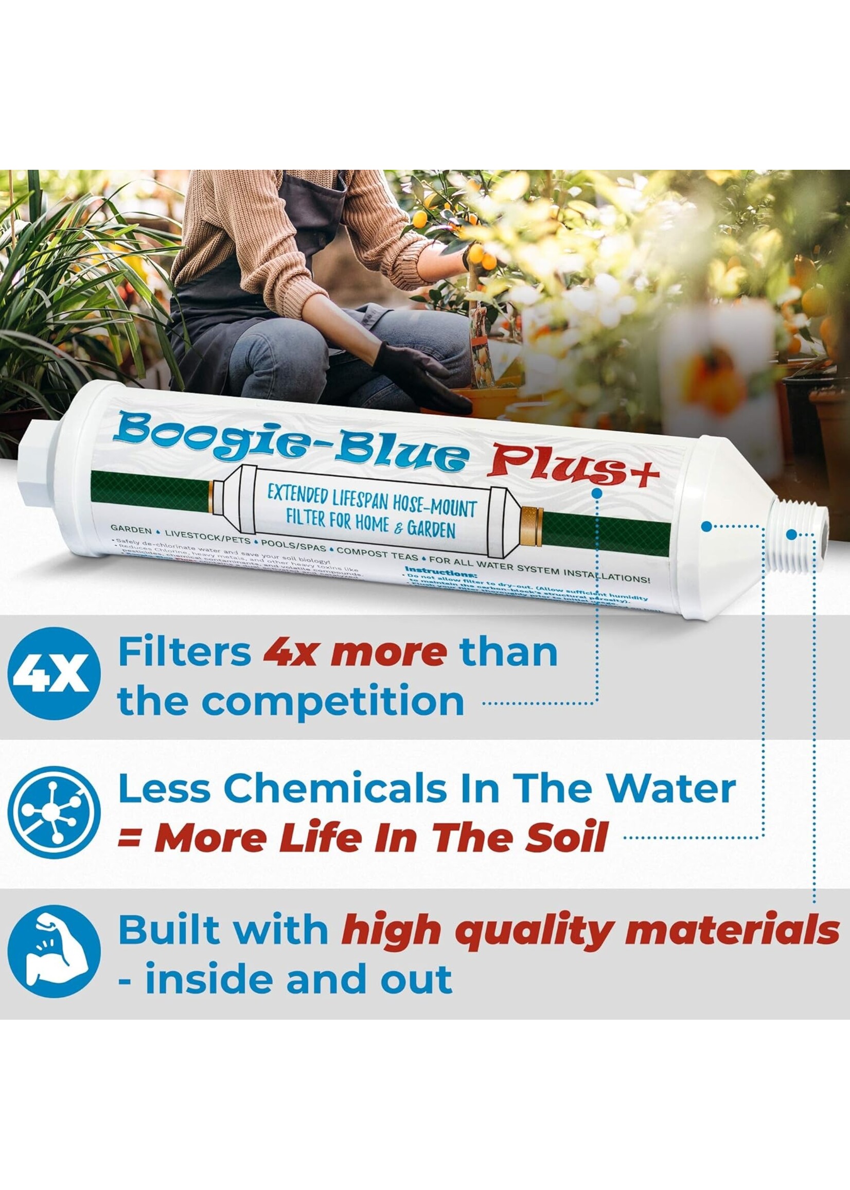 Boogie Brew Boogie Blue Plus Garden Hose Dechlorination Filter