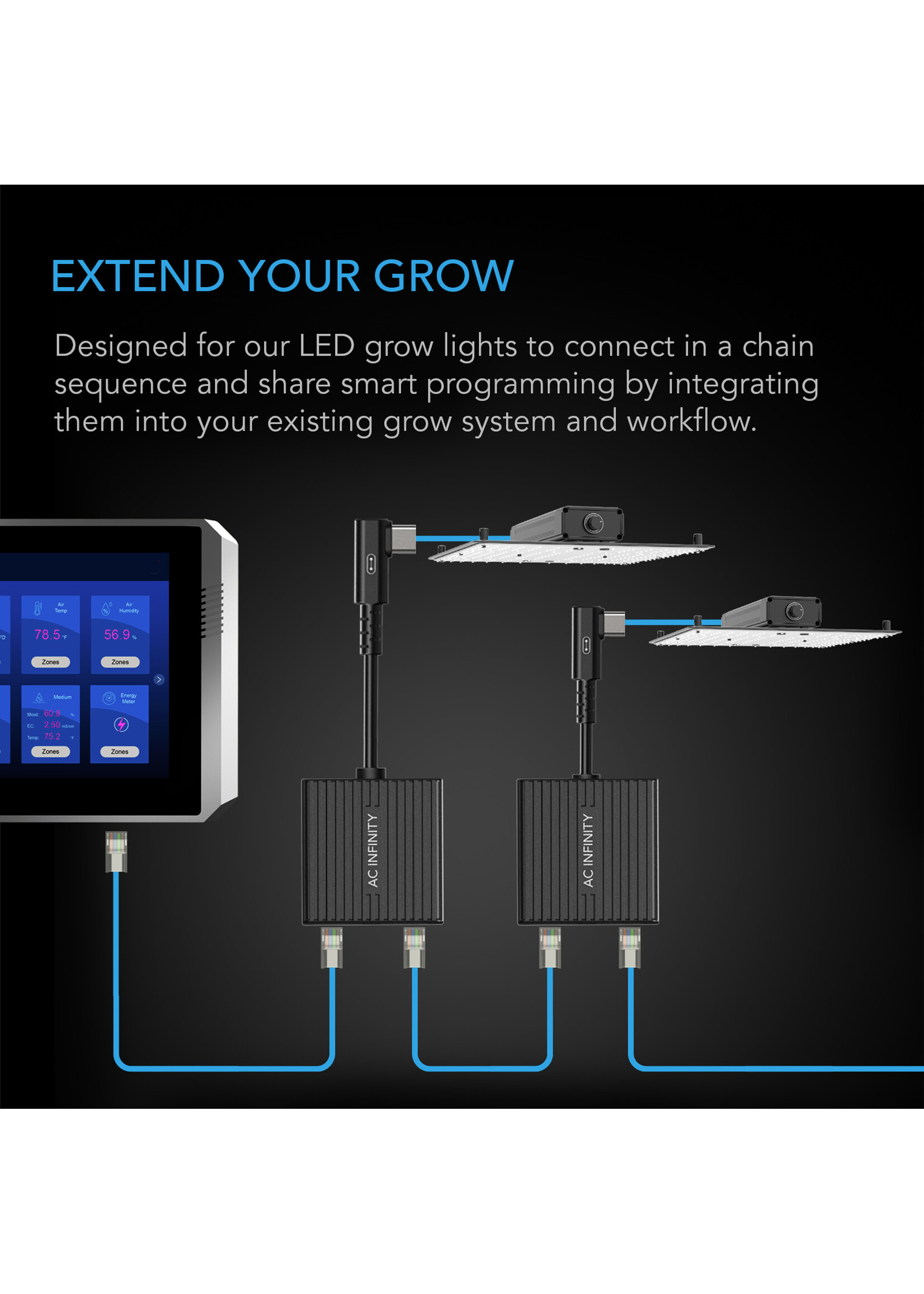 AC Infinity AC Infinity UIS Lighting Daisy-Chain Adapter Dongle