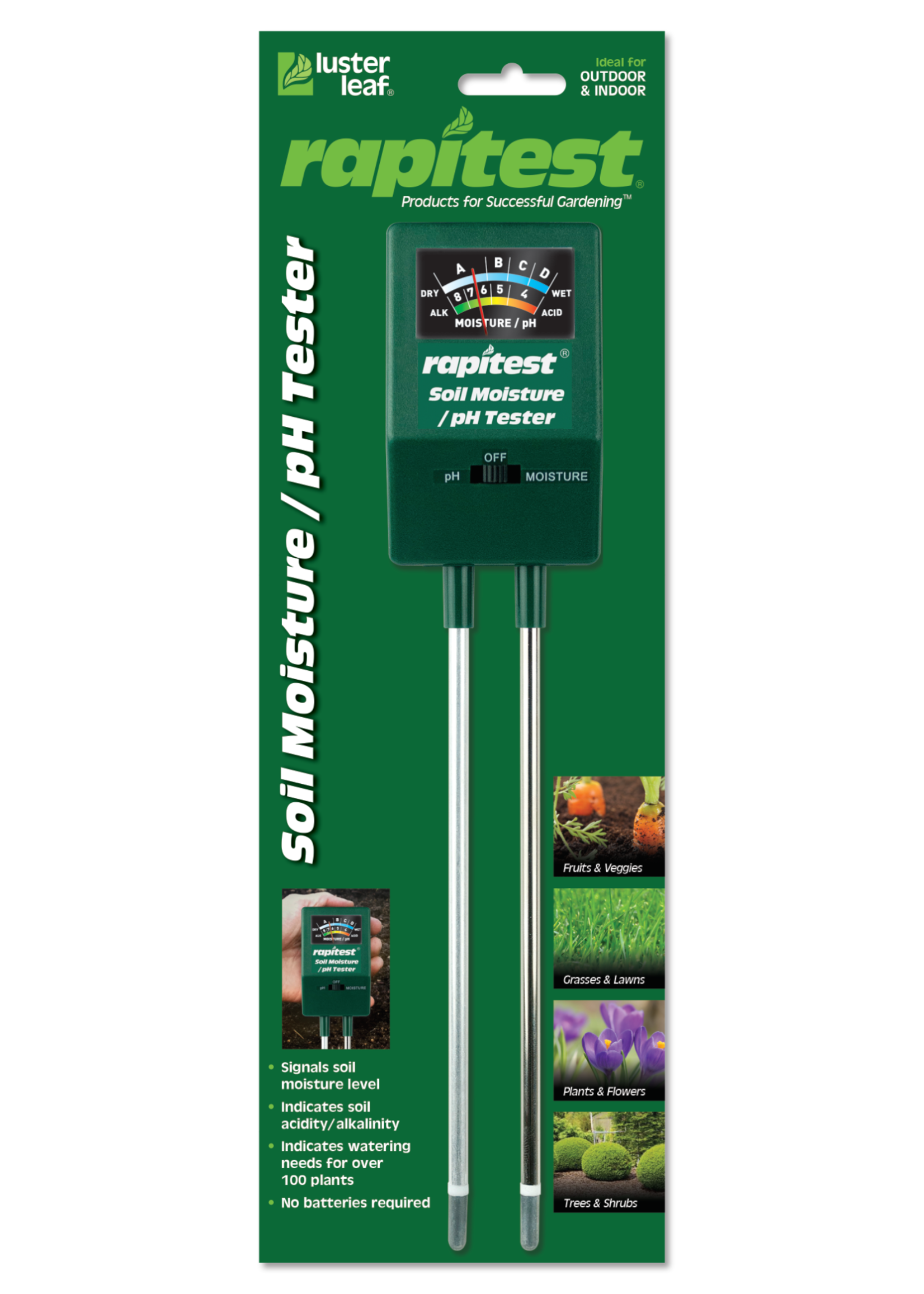 Luster Leaf Luster Leaf Soil Moisture / pH Tester Green