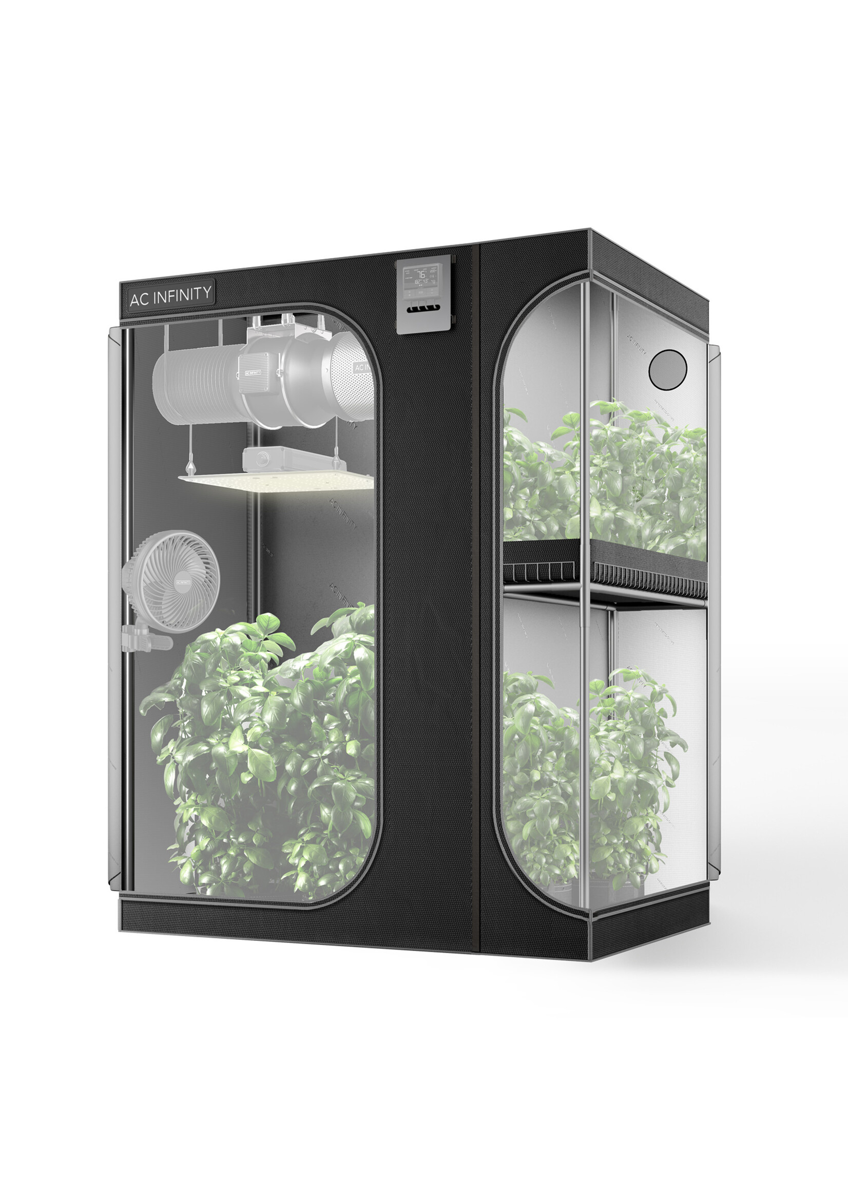 AC Infinity CLOUDLAB 2-in-1 Advance Grow Tent 2000D Mylar Canvas 1 Inch Poles