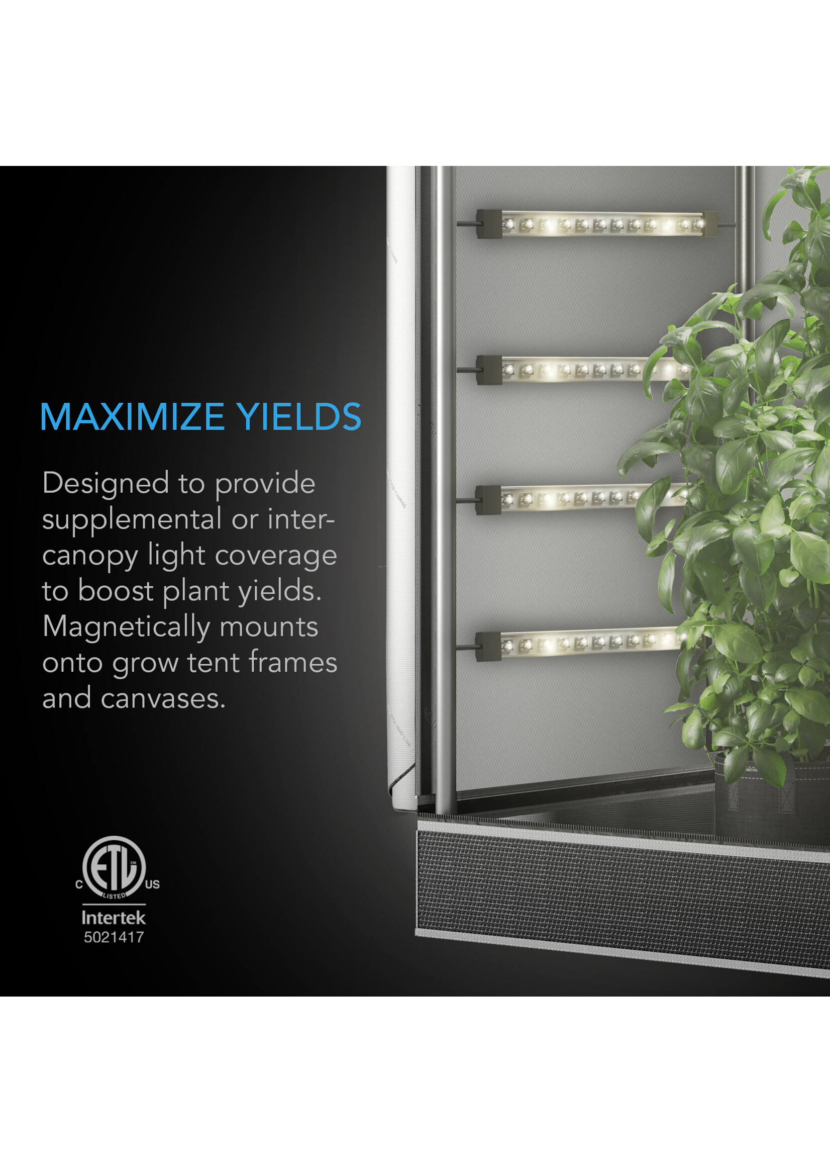 AC Infinity IONBEAM S16, FULL SPECTRUM LED GROW LIGHT BARS, SAMSUNG LM301H, 16-INCH