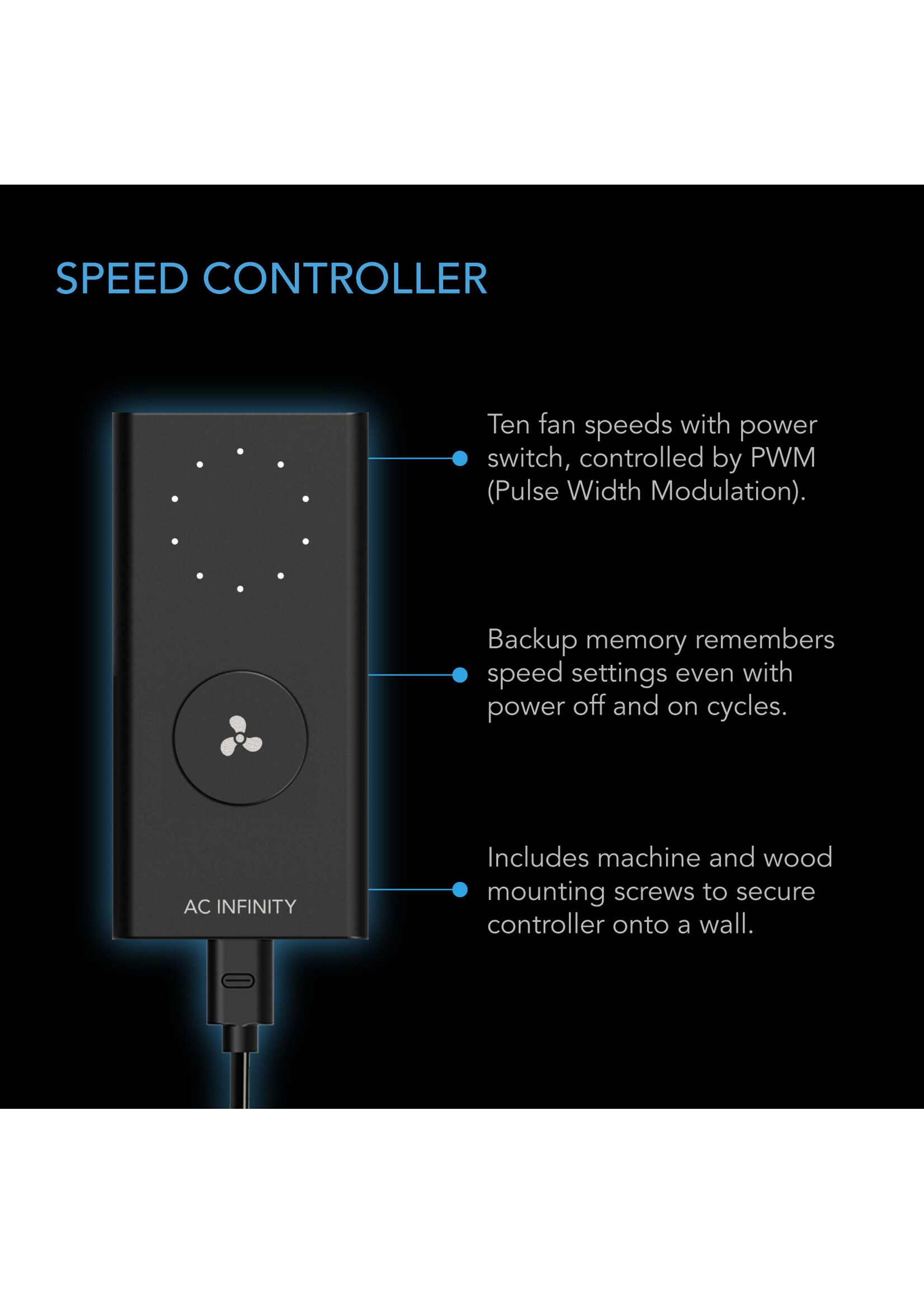 AC Infinity CLOULINE H4 Inline Fan for Fungiculture IP65 4 Inch