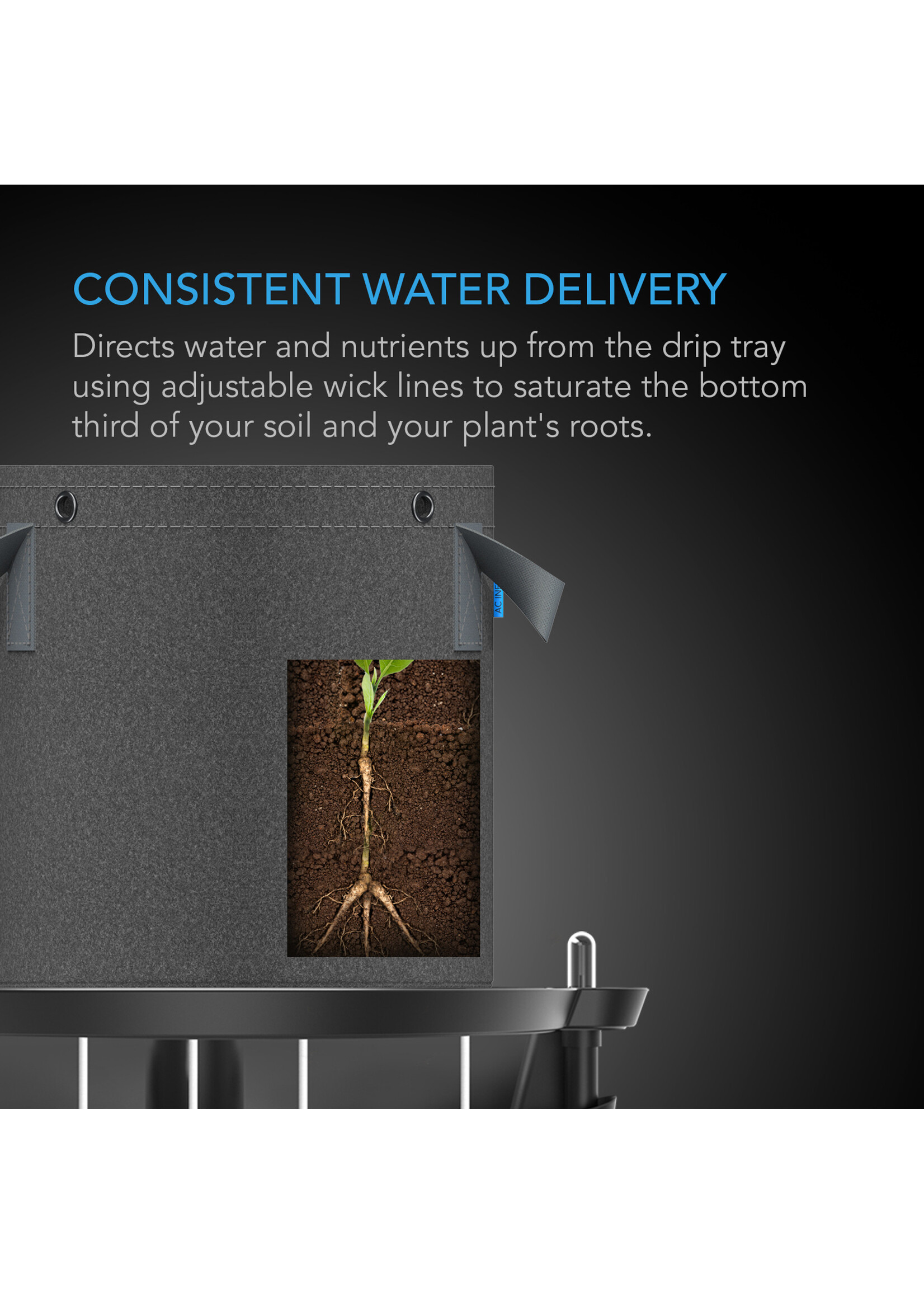 Self Watering Fabric Pot Base 4 Pack